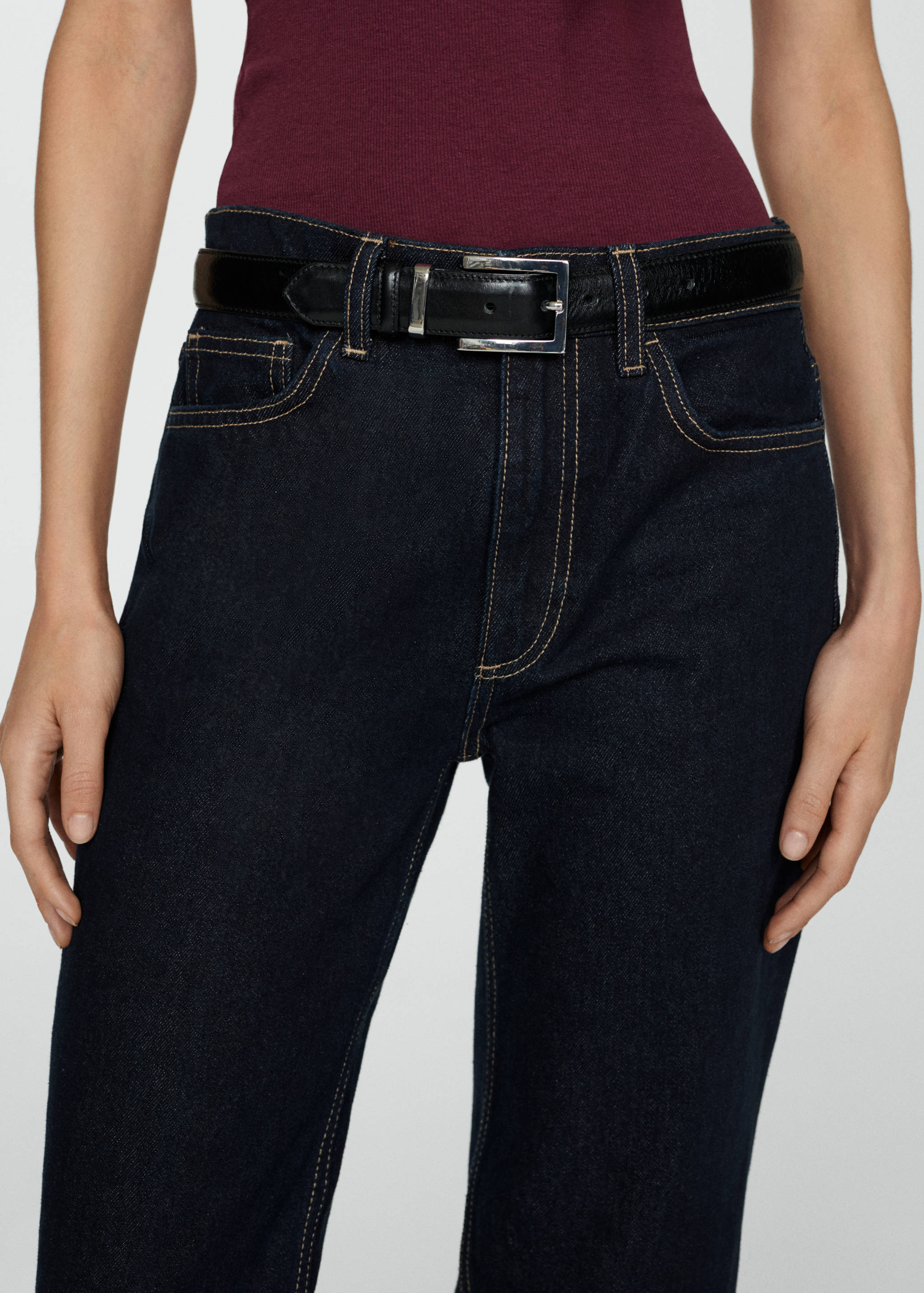 Jeans rectos tiro alto - Detalle del artículo 1