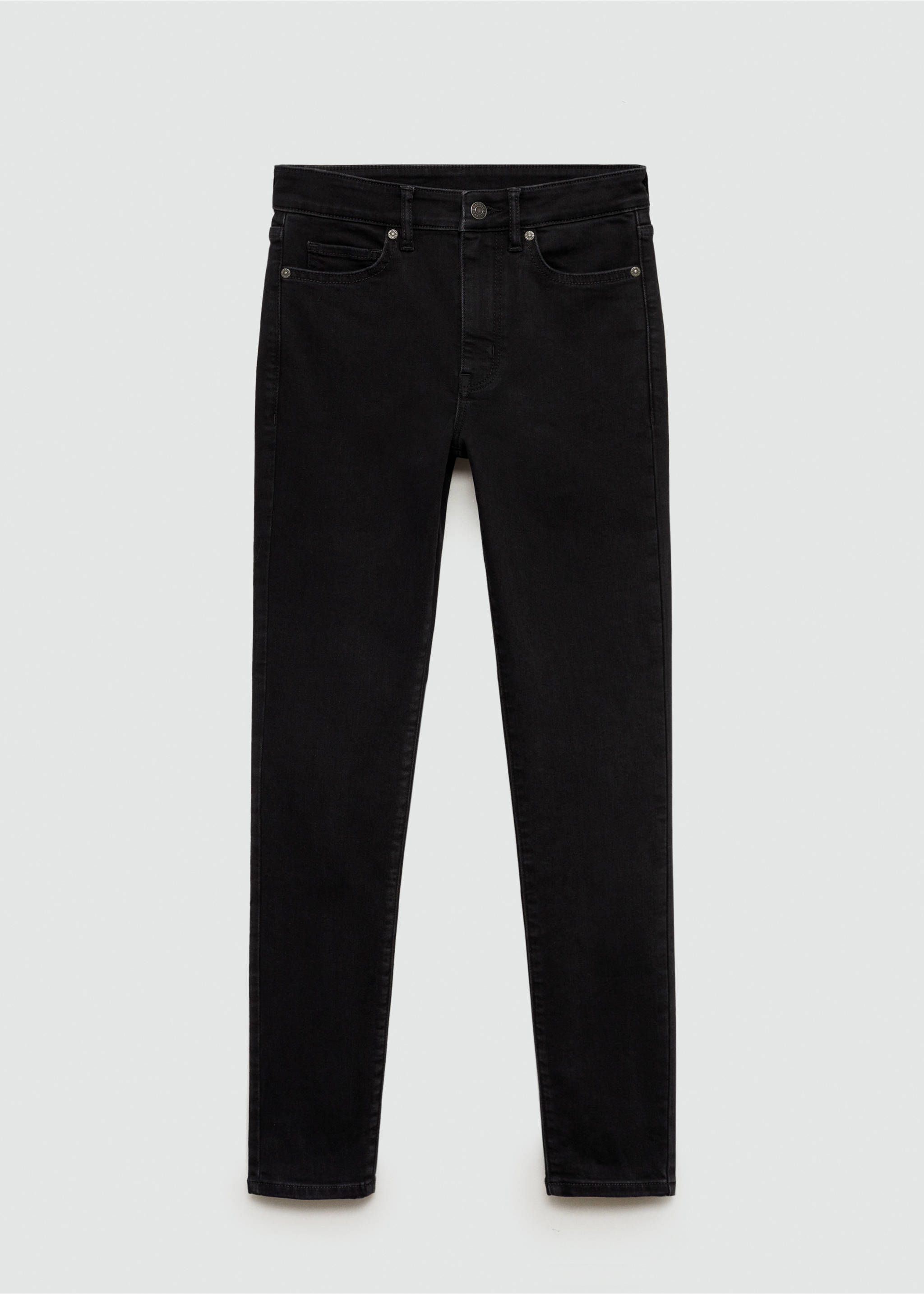 Jean skinny taille haute - Article sans modèle, Black denim. Ref: 77035660-00.