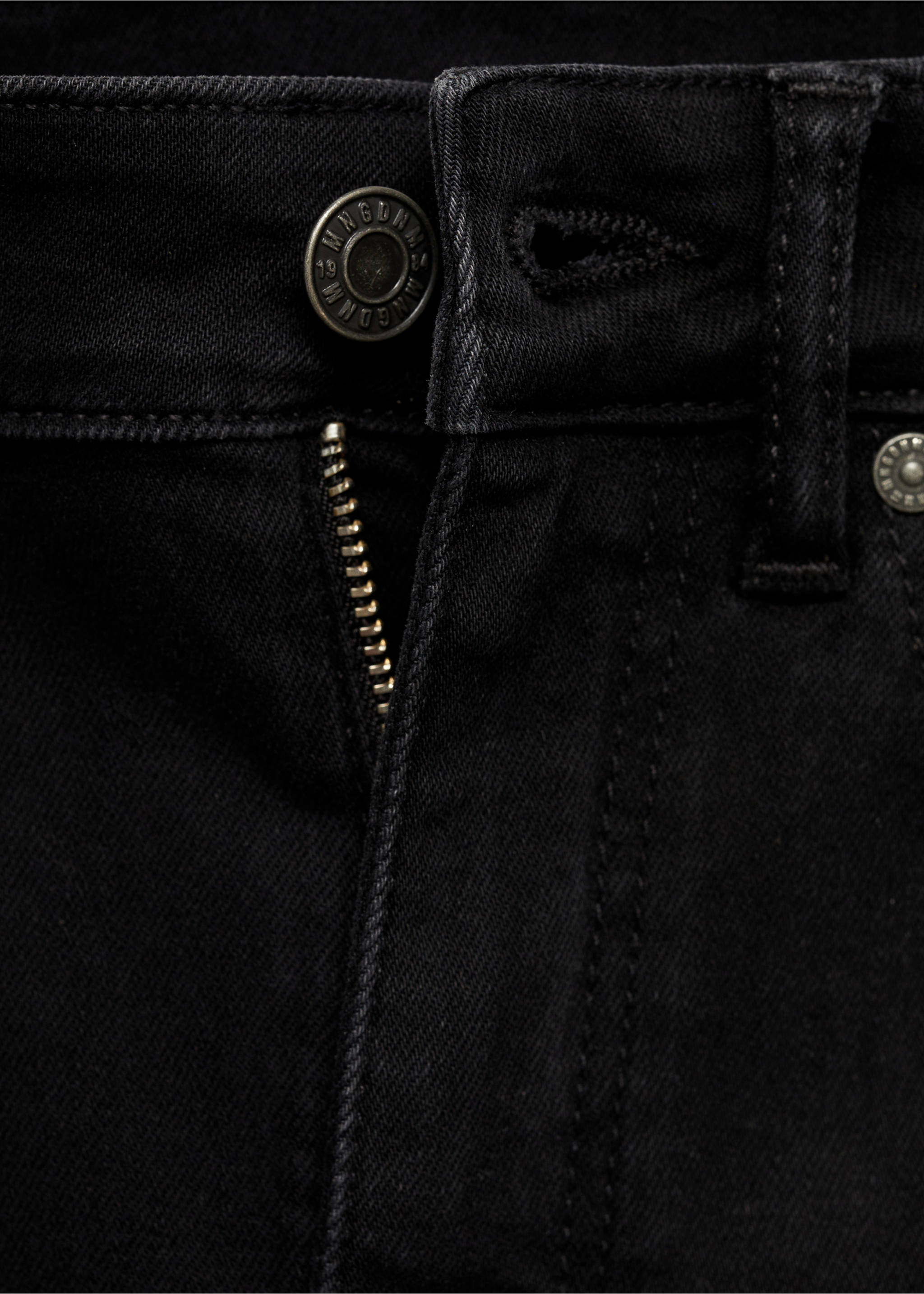 Jean skinny taille haute - Détail de l'article 8, Black denim. Ref: 77035660-00.