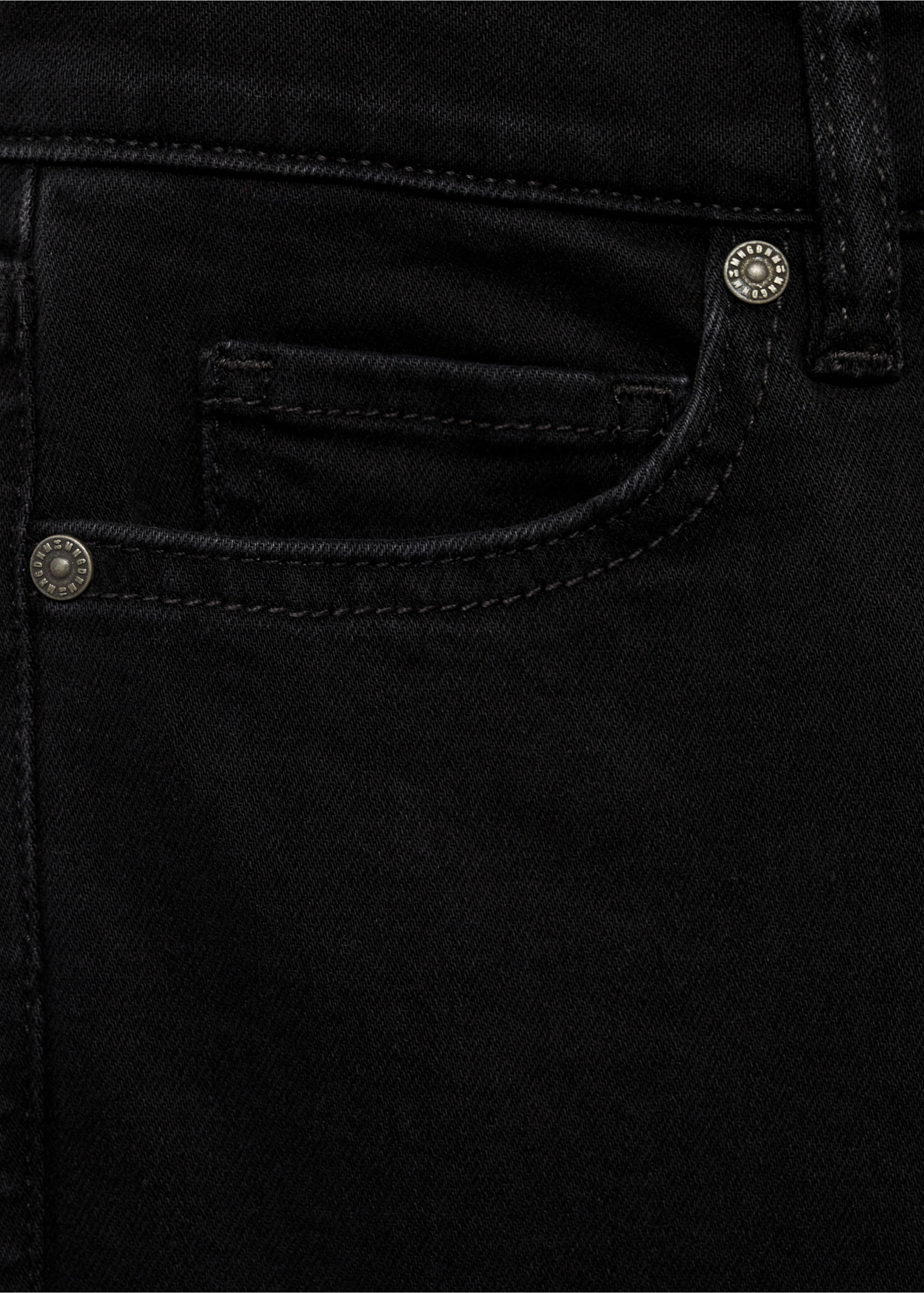 Jean skinny taille haute - Détail de l'article 0, Black denim. Ref: 77035660-00.