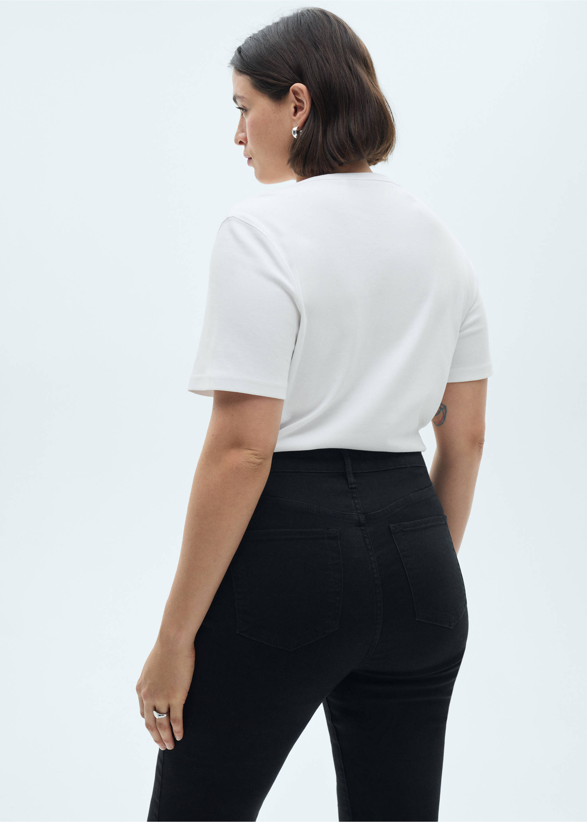 Jean skinny taille haute - Détail de l'article 4, Black denim. Ref: 77035660-00.