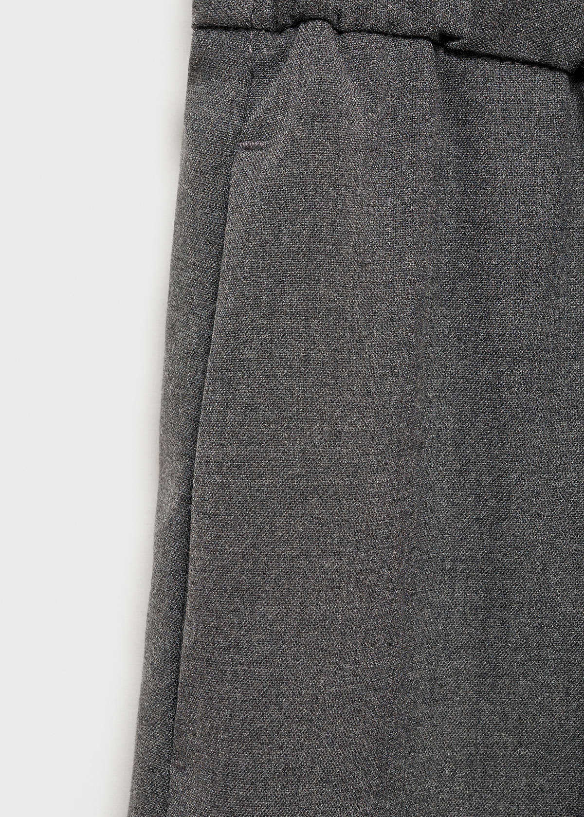 Straight-fit trousers with elastic waist — Grey