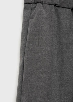Straight-fit trousers with elastic waist — Grey 7