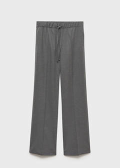 Straight-fit trousers with elastic waist — Grey 5