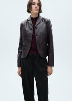 Straight-fit trousers with elastic waist — Black 4