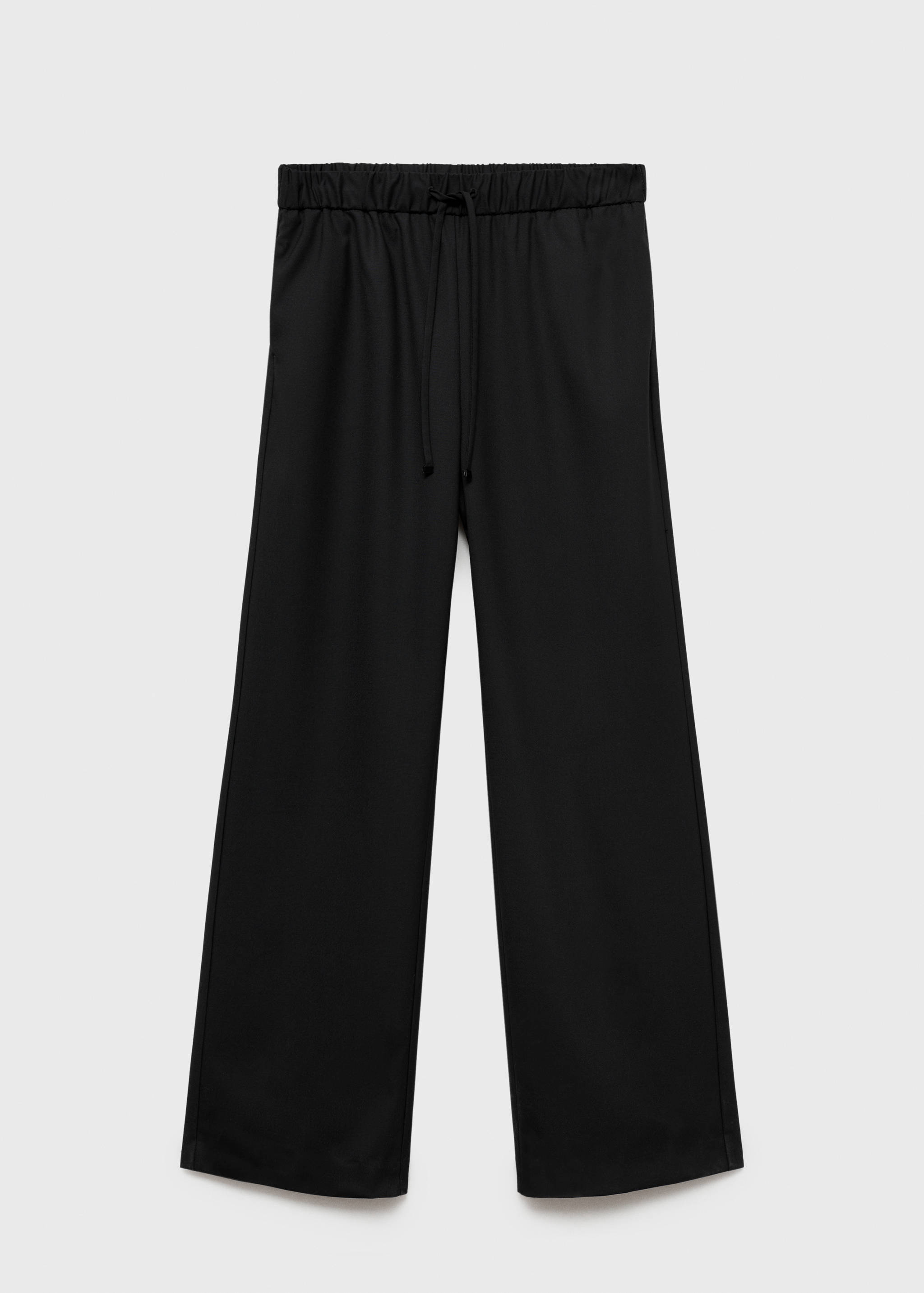 Straight-fit trousers with elastic waist - Article without model