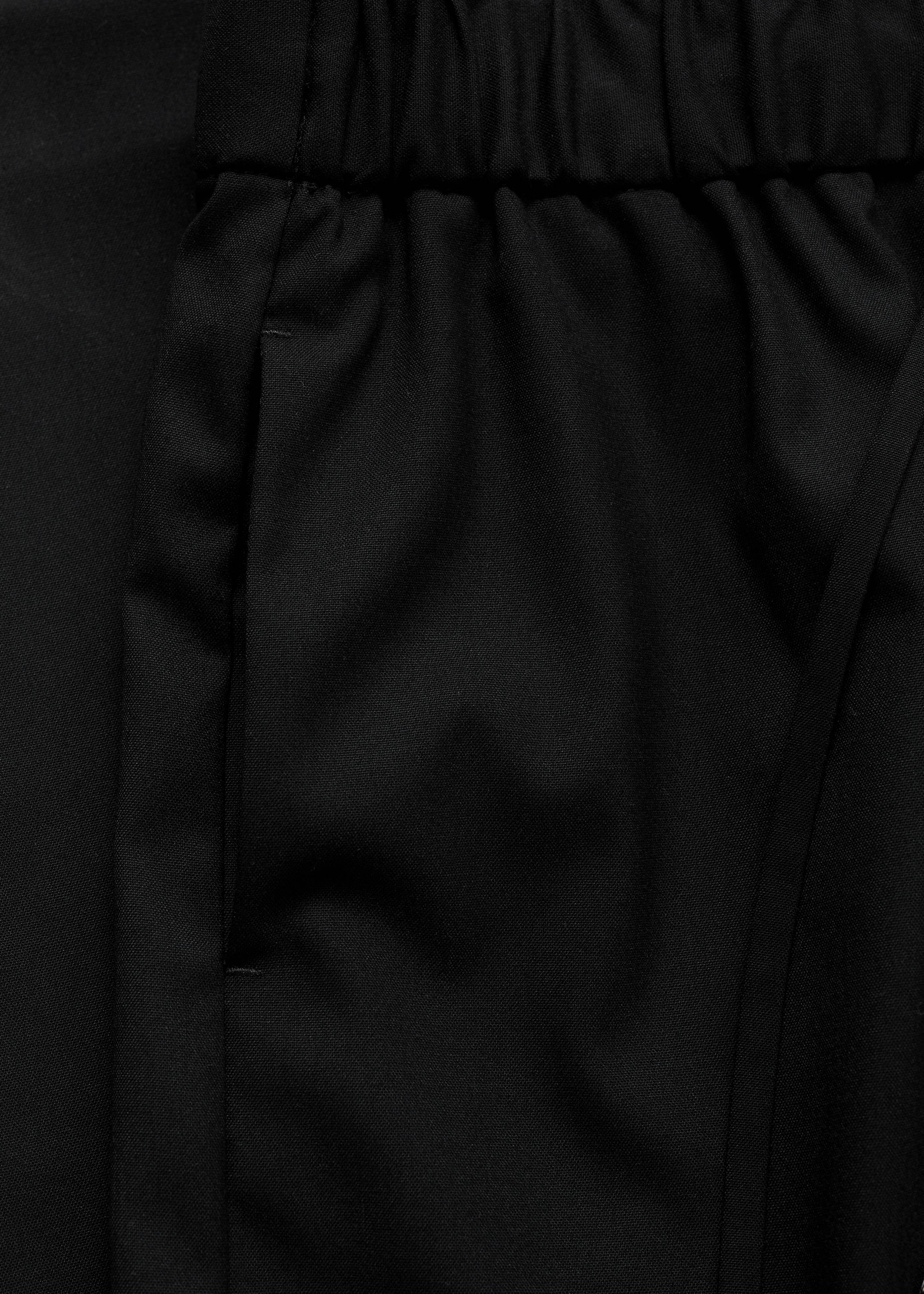 Straight-fit trousers with elastic waist - Details of the article 0