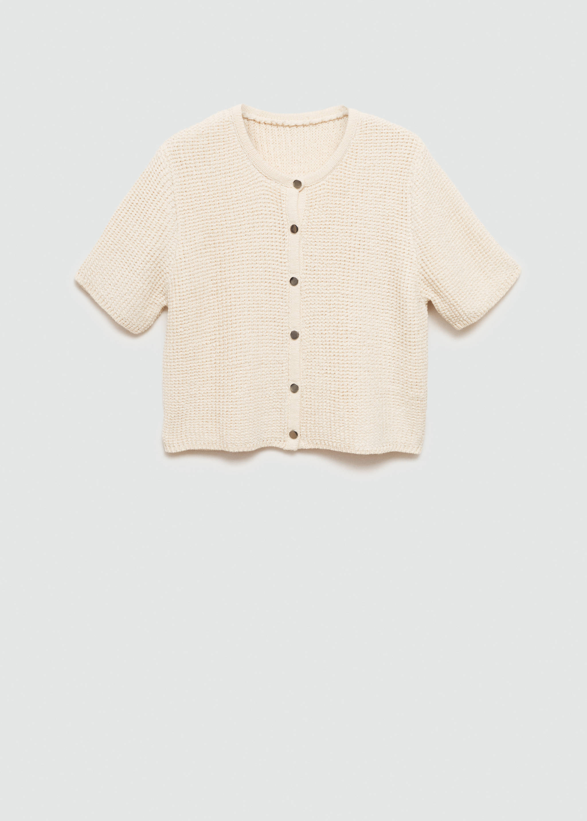 Short-sleeved knitted cardigan - Article without model