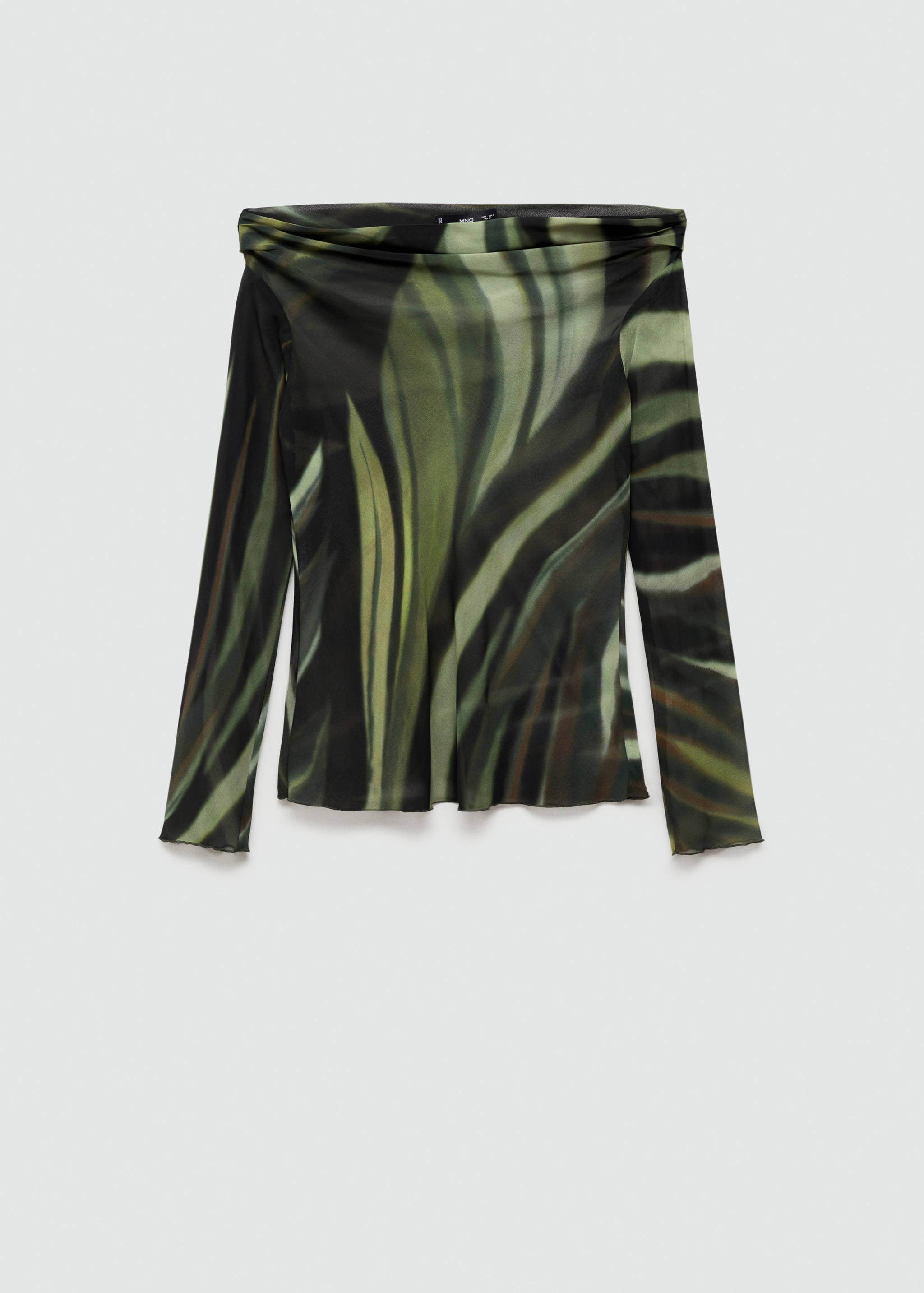 Semi-transparent printed blouse - Article without model
