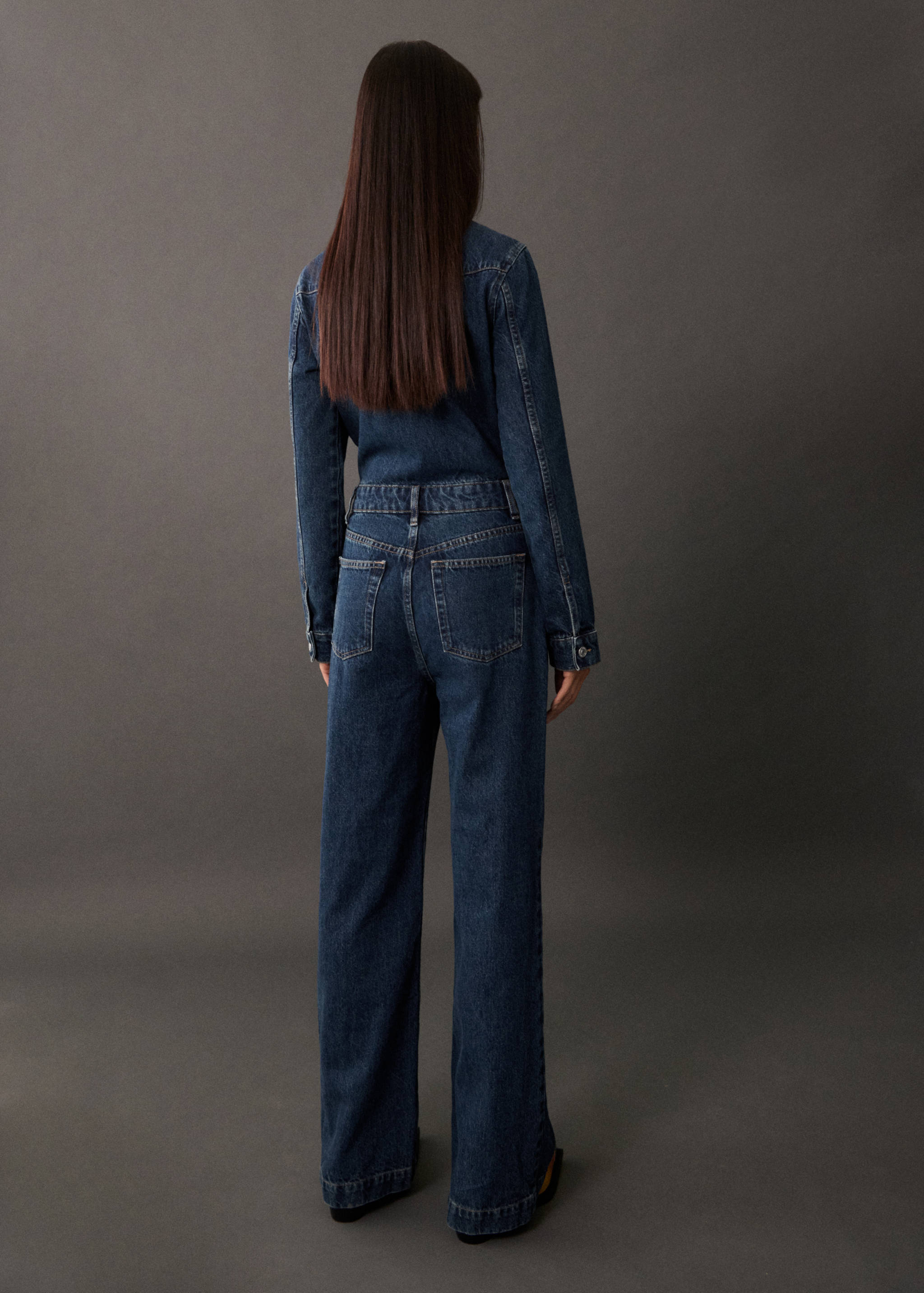 Long denim jumpsuit - Reverse of the article