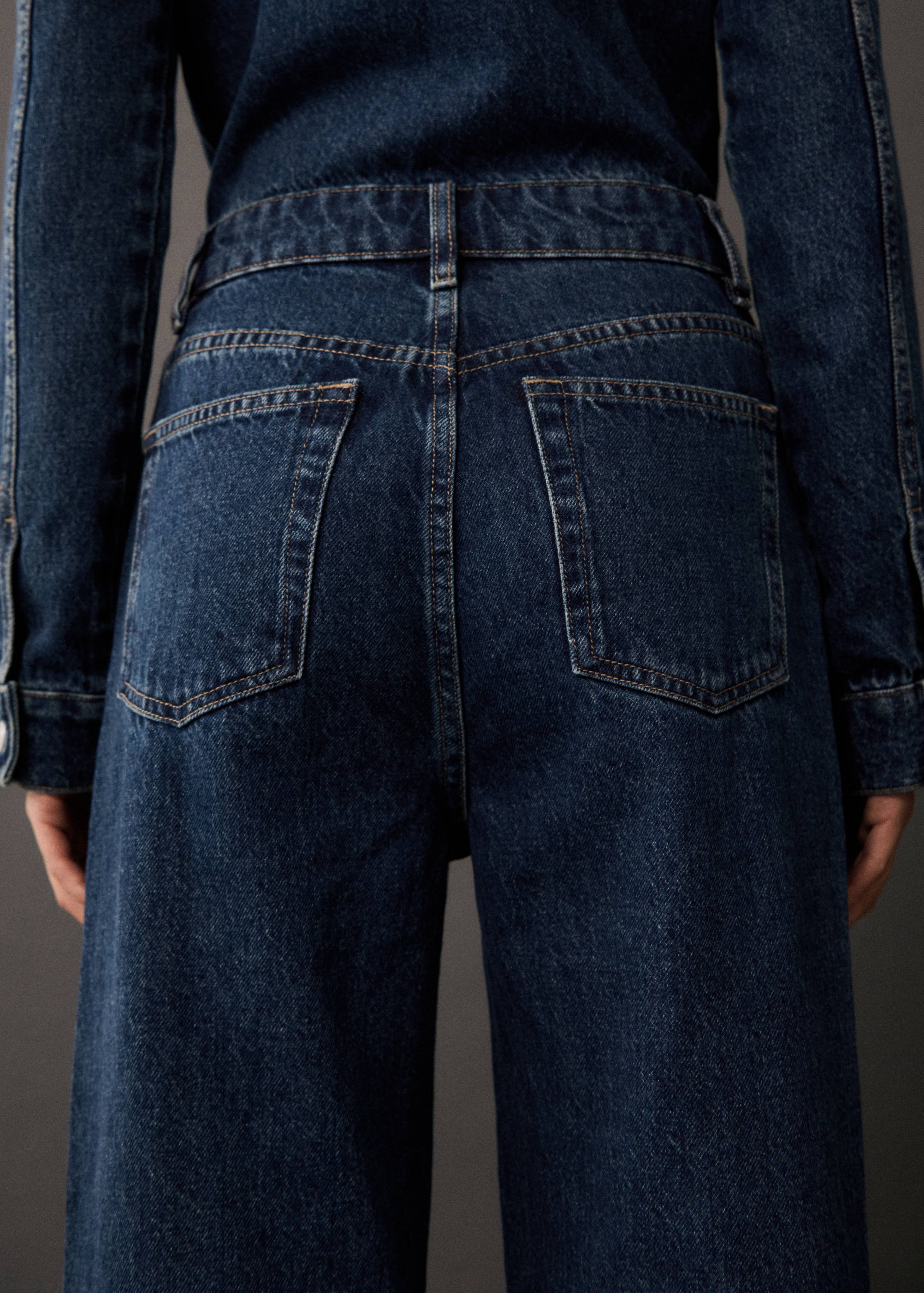 Long denim jumpsuit - Details of the article 4