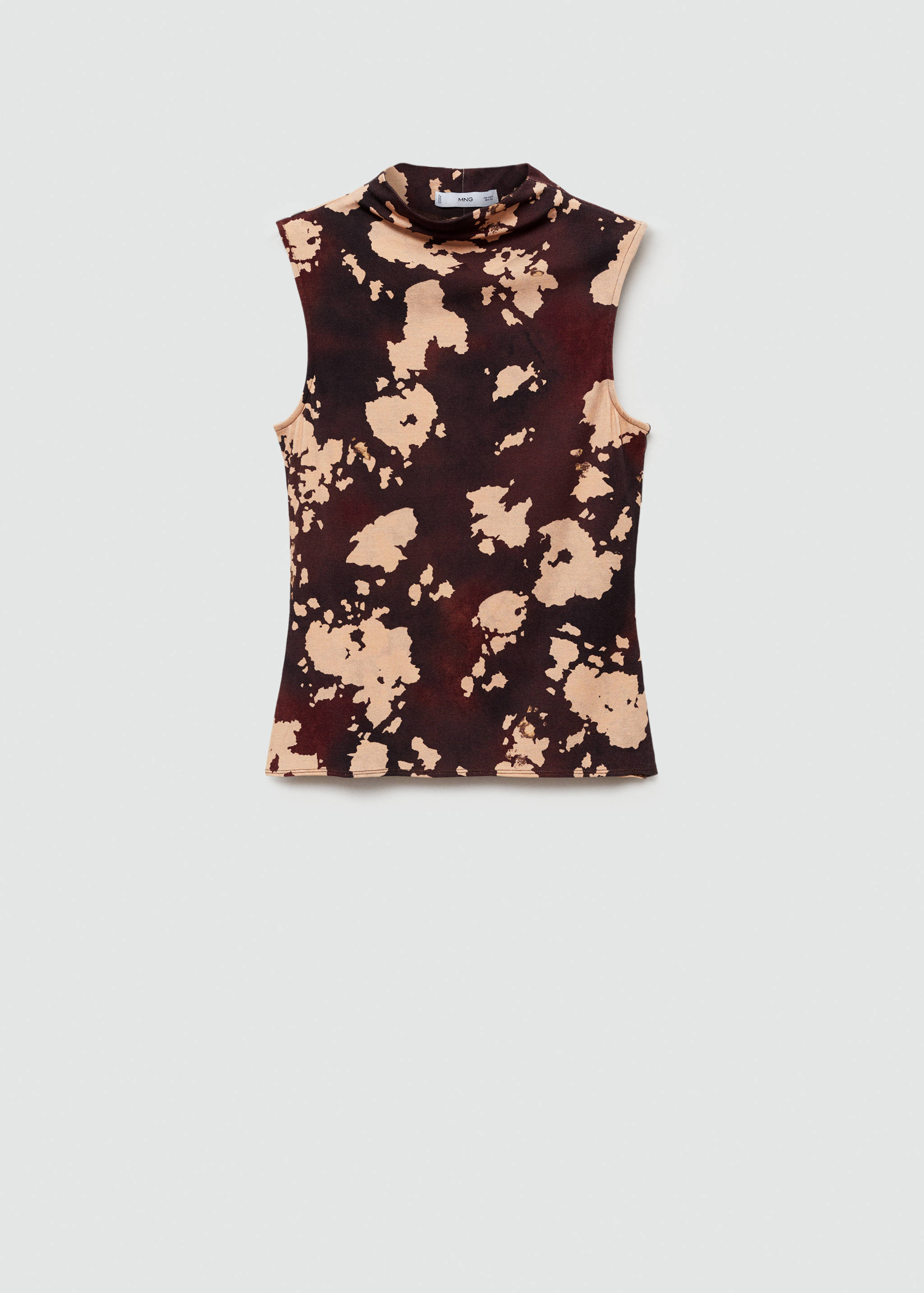 Printed top with perkins neck - Article without model