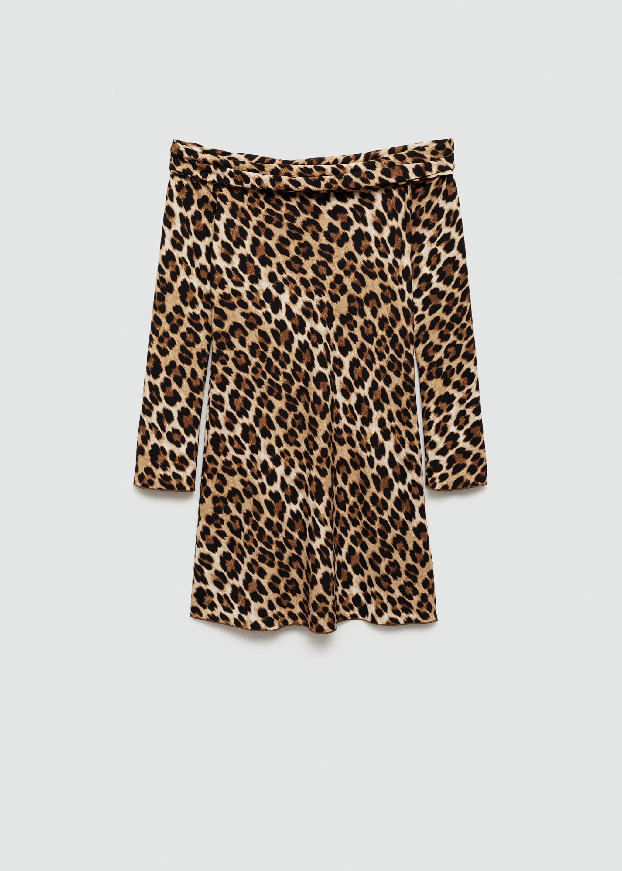 Leopard-print off-the-shoulder dress - Article without model