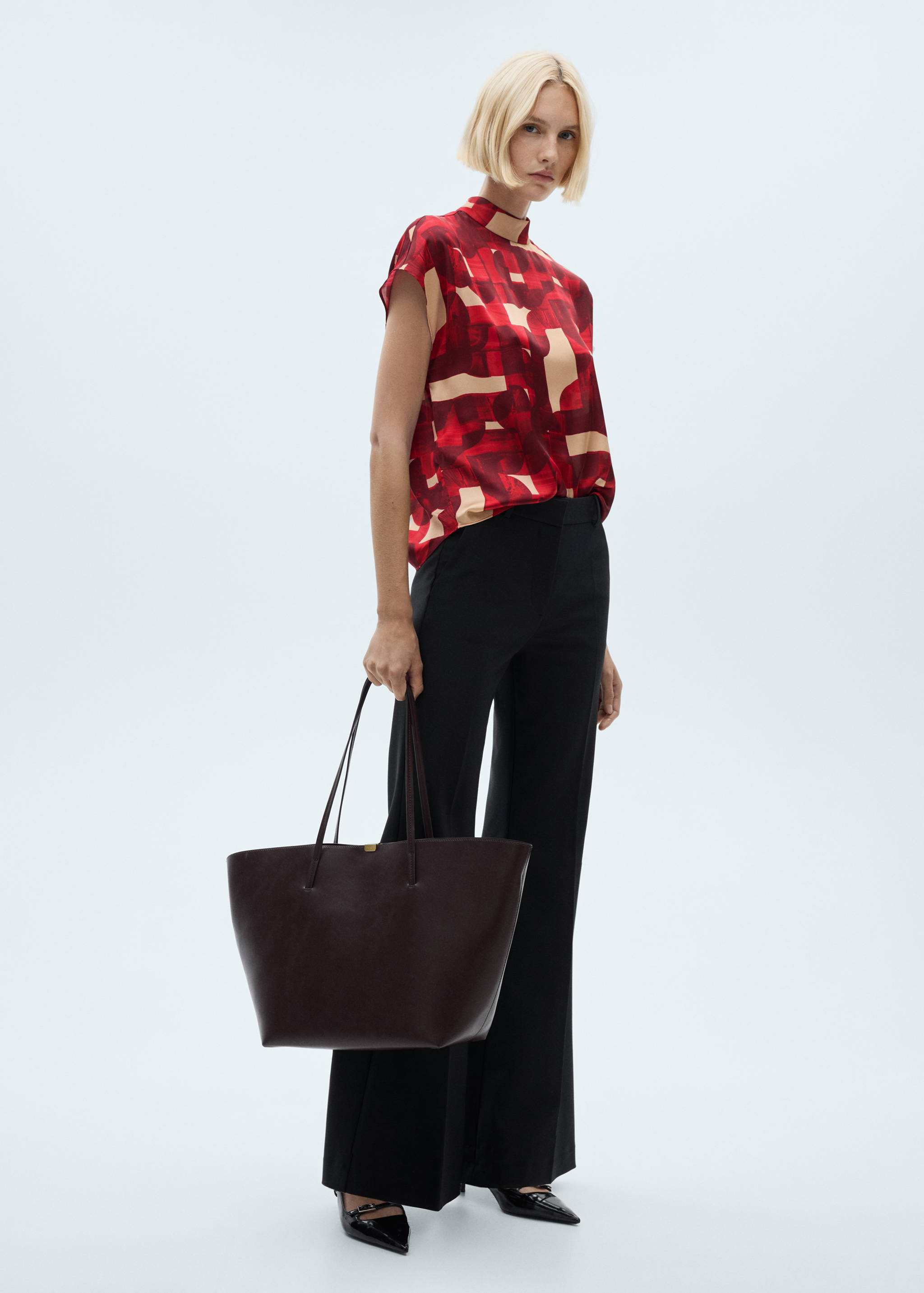 Blouse imprimée manches courtes - Plan général