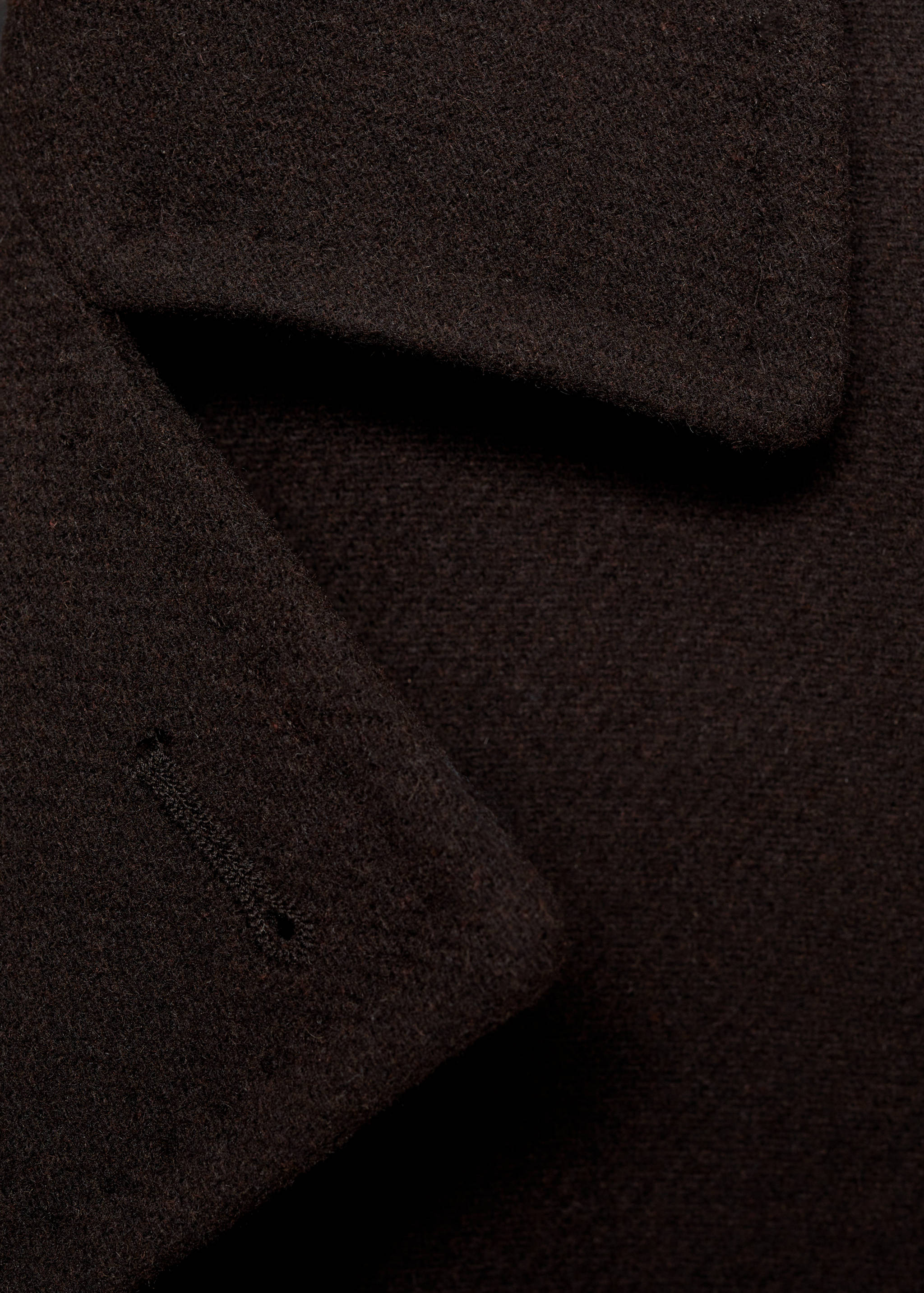 系扣羊毛双排扣大衣 - null