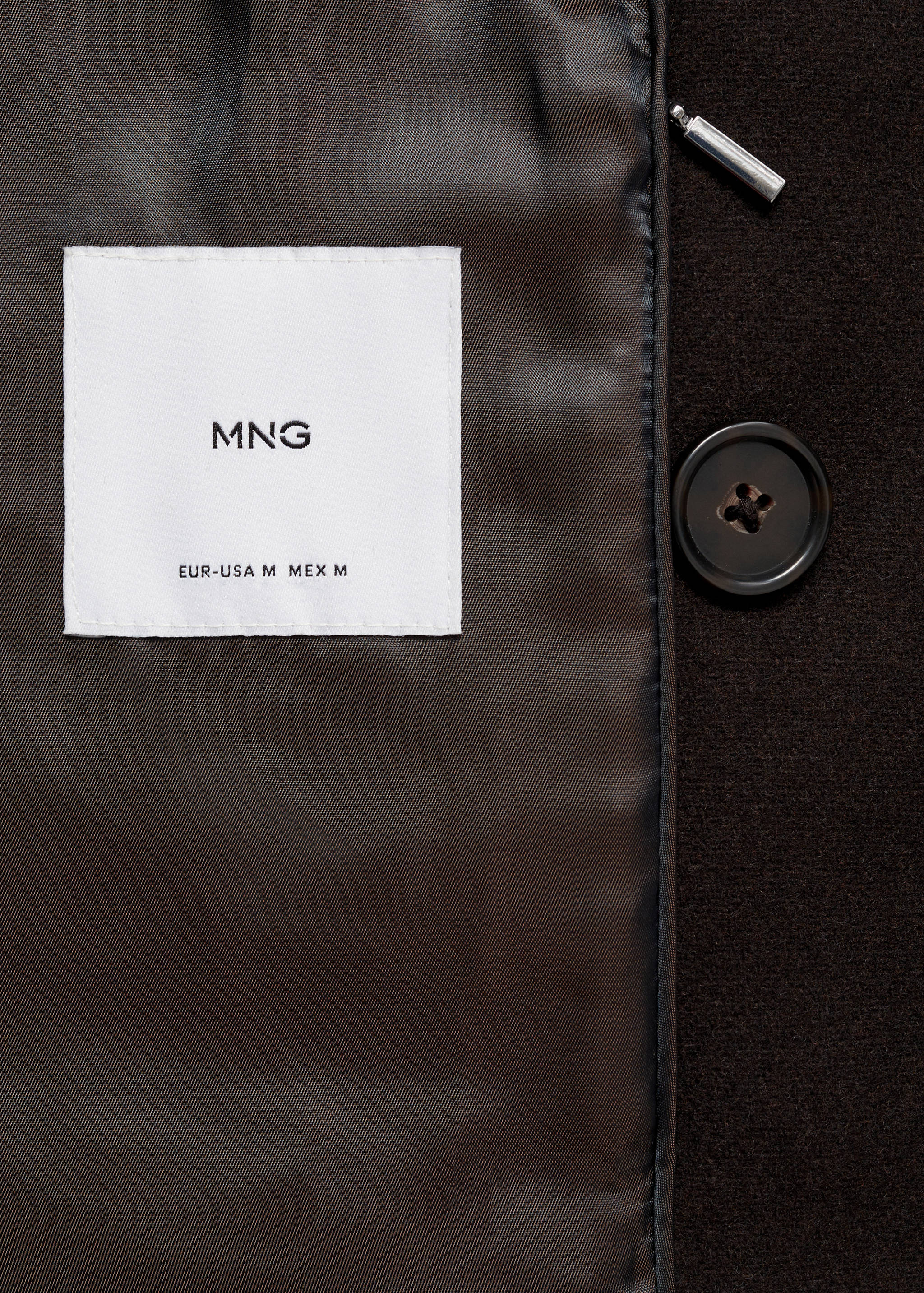 系扣羊毛双排扣大衣 - null