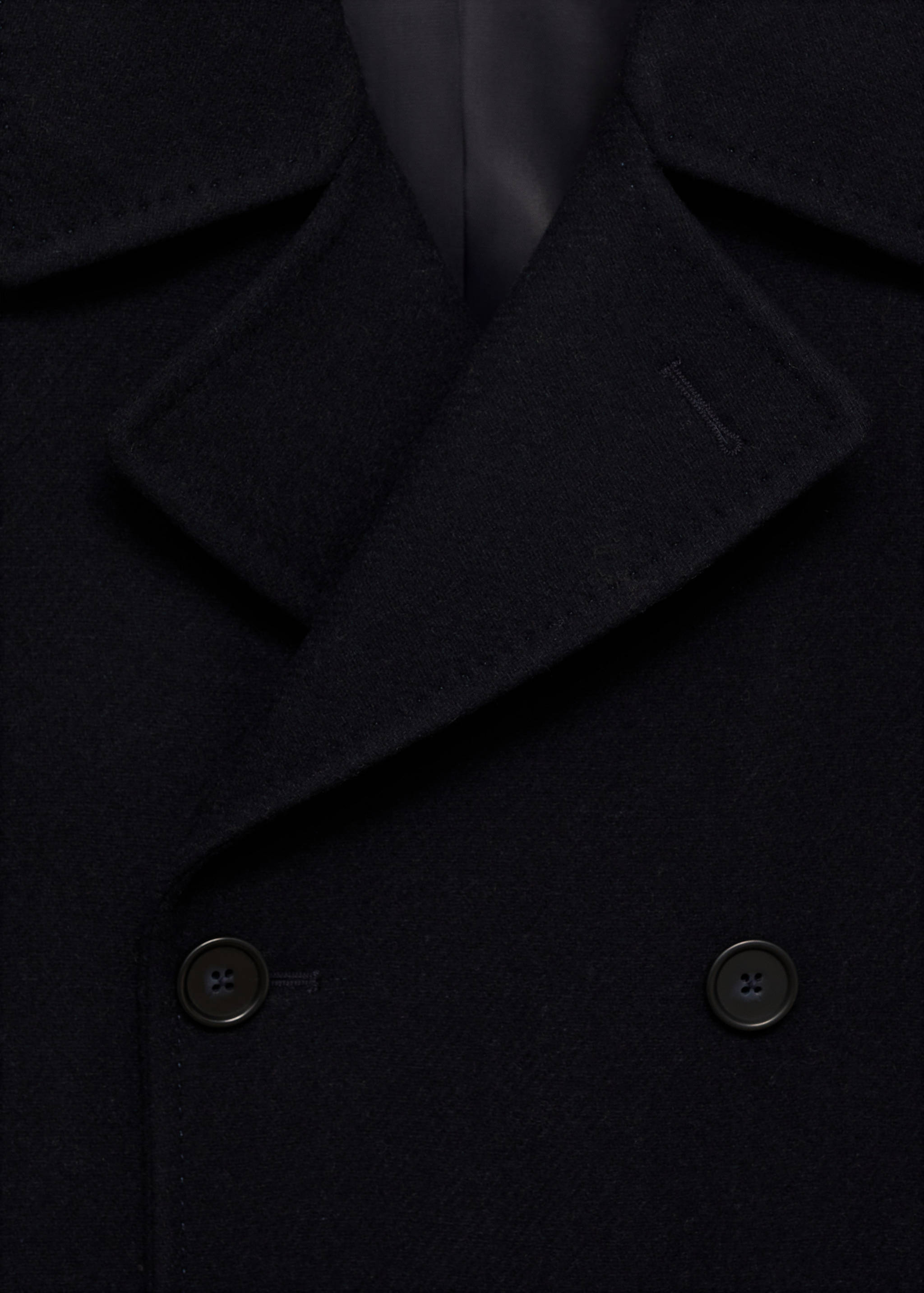 Wool double-breasted coat with buttons - Details of the article 8