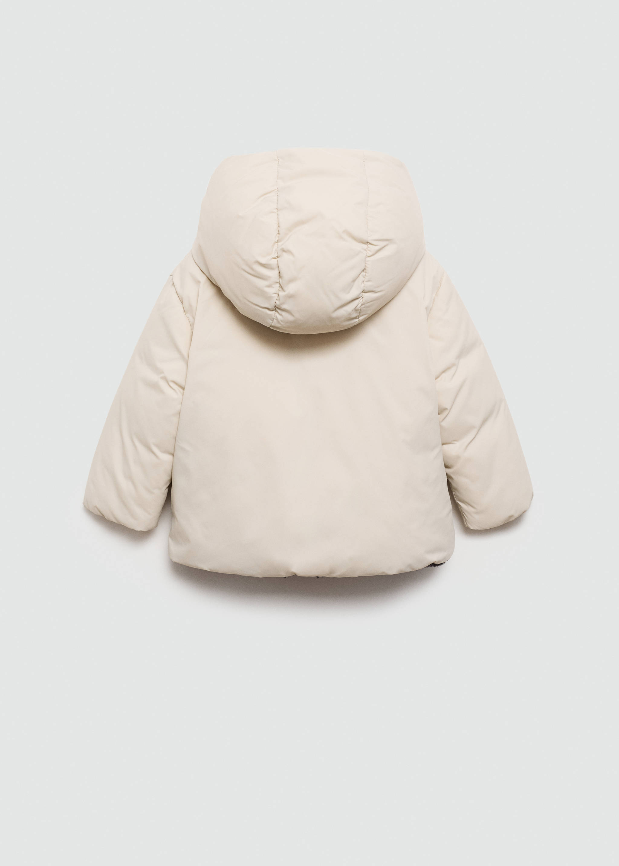Padded anorak with shearling lining - Reverse of the article