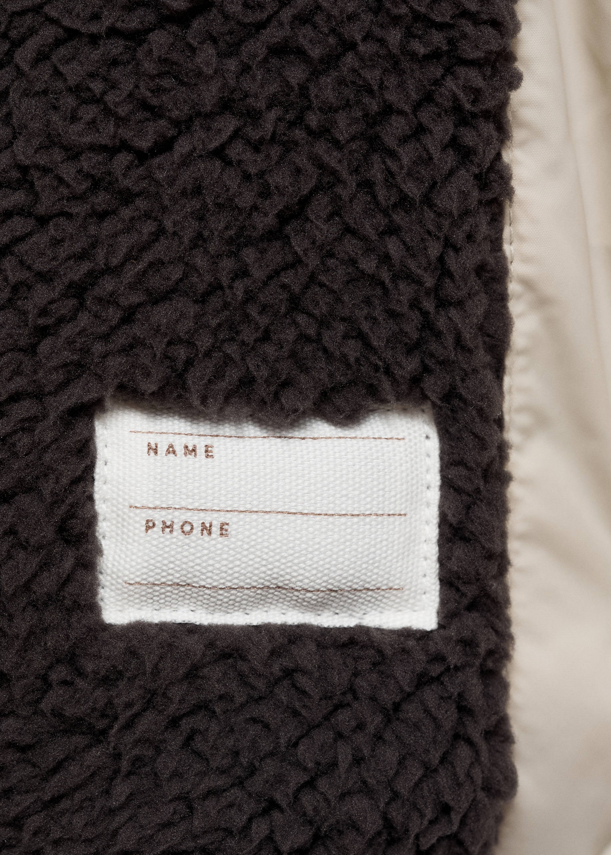 Padded anorak with shearling lining - Details of the article 0