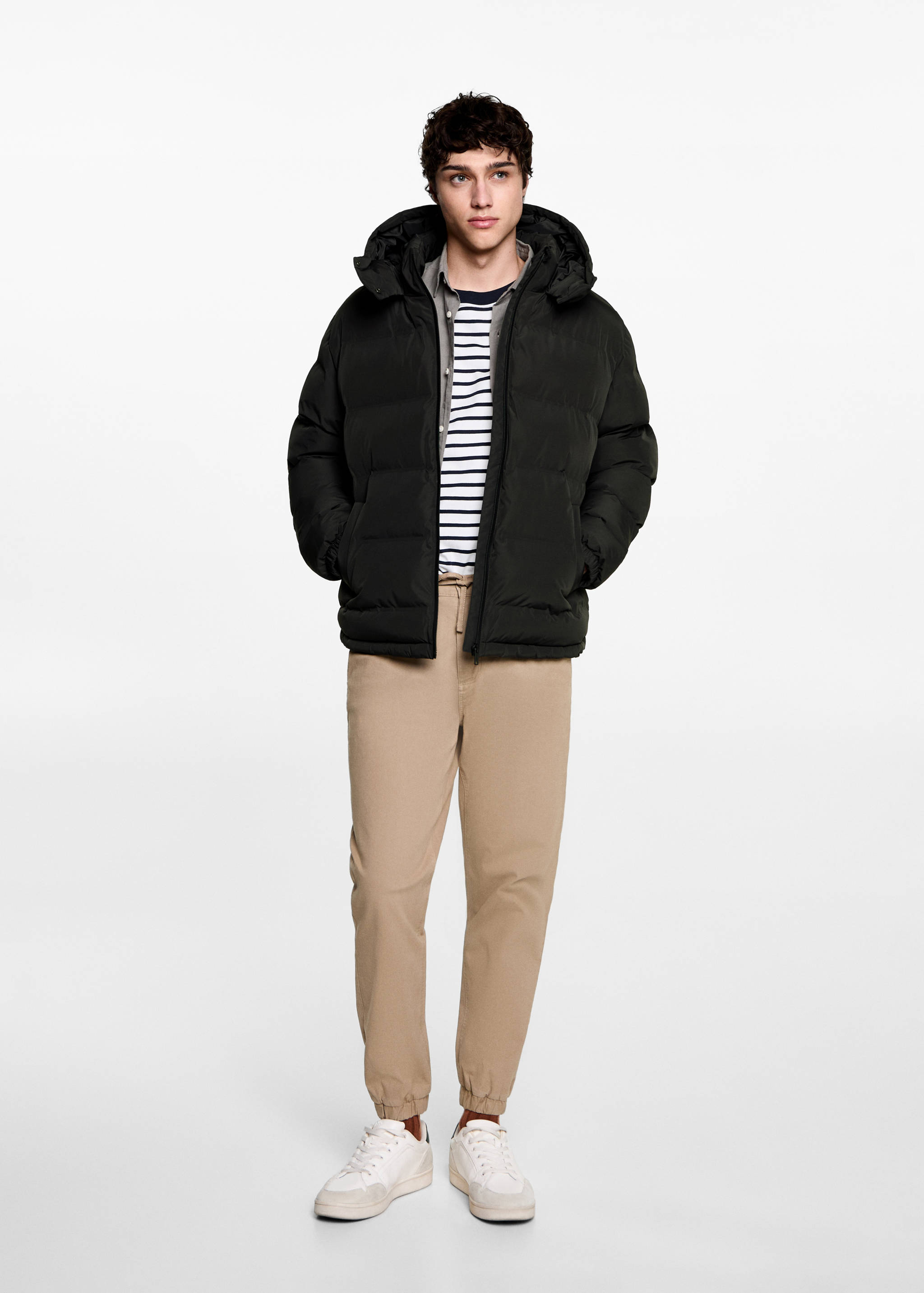 Wasserabweisende Kapuzensteppjacke - Allgemeine Ansicht