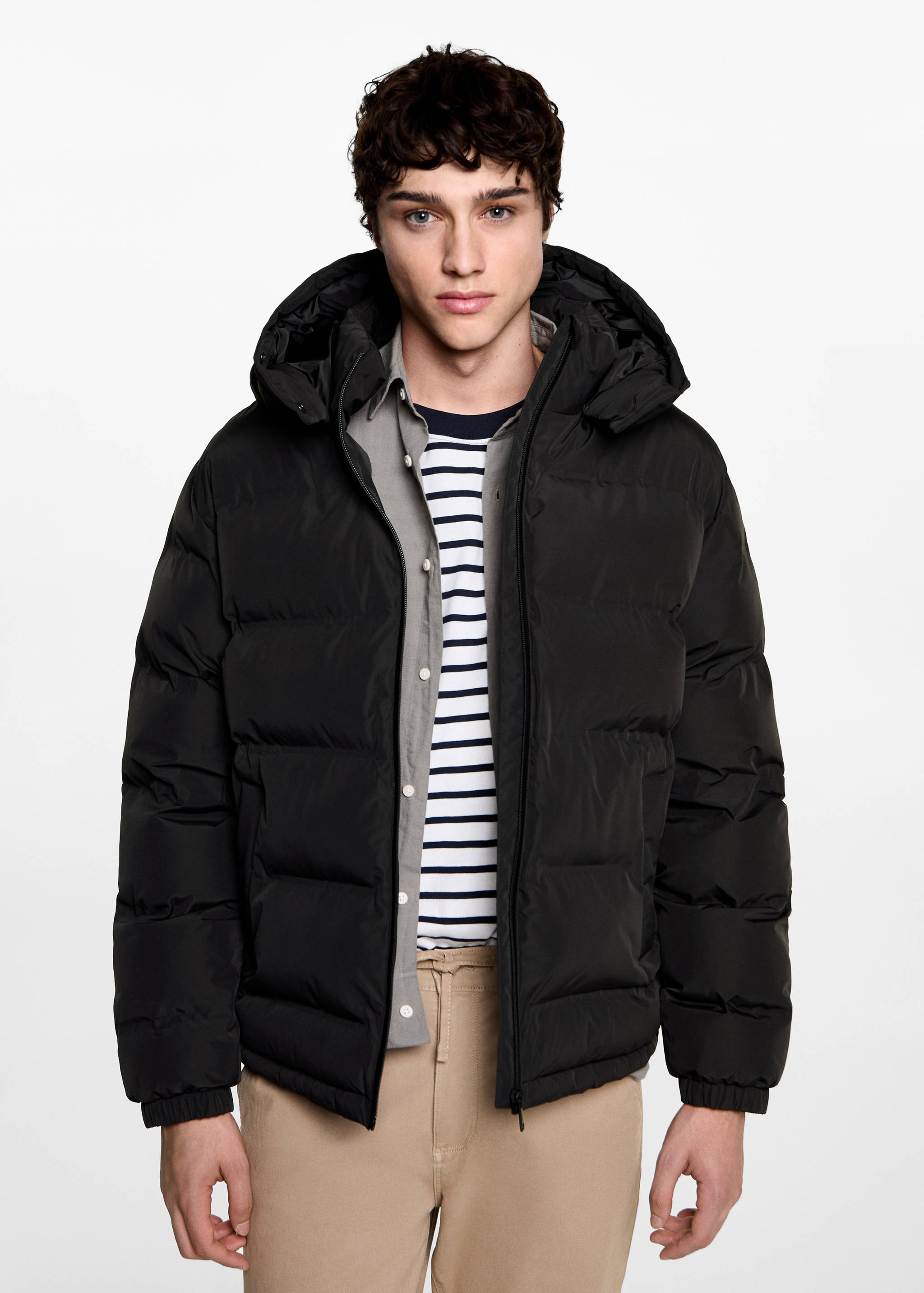 Wasserabweisende Kapuzensteppjacke - Mittlere Ansicht