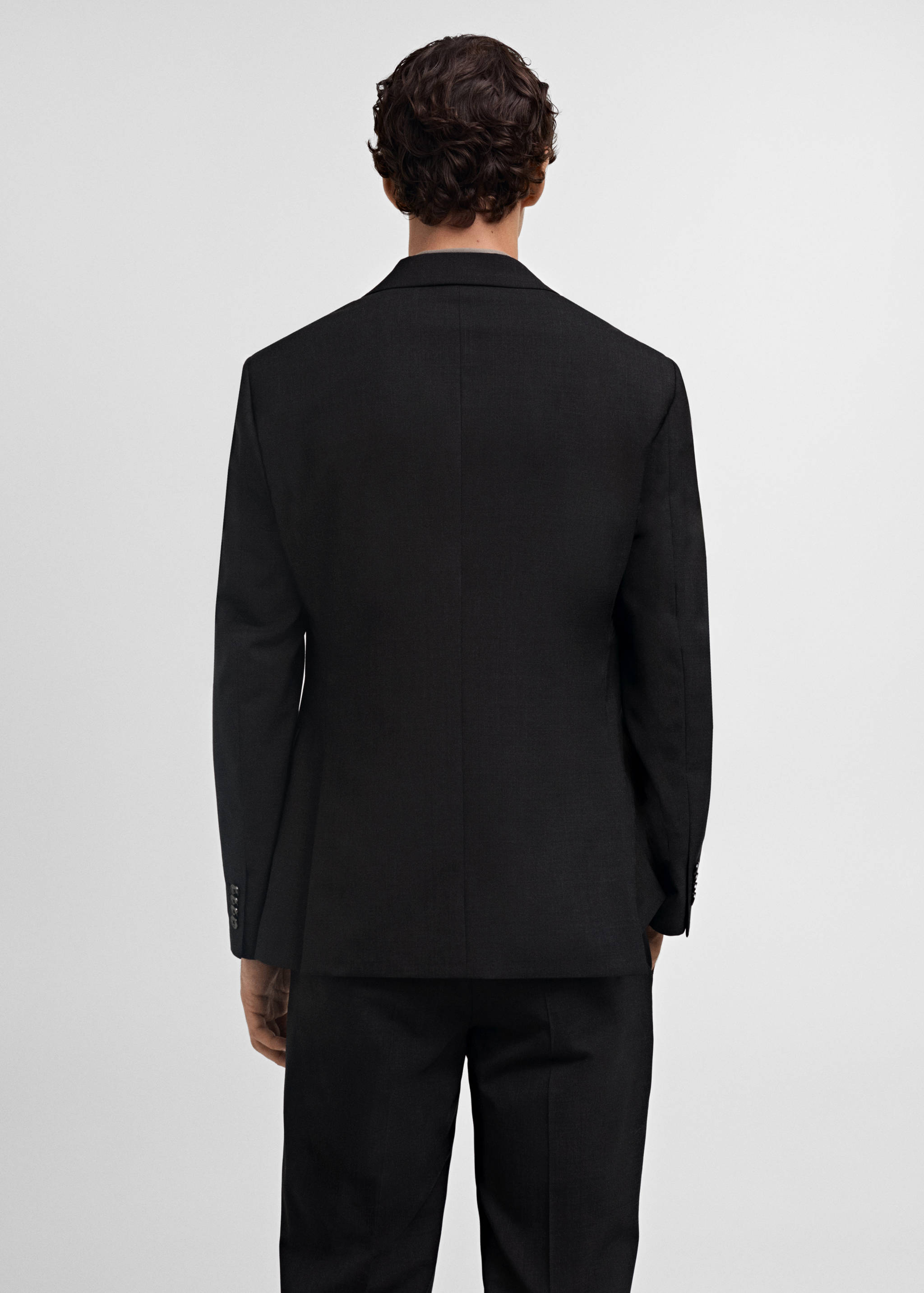 100% virgin wool slim-fit suit jacket - Reverse of the article