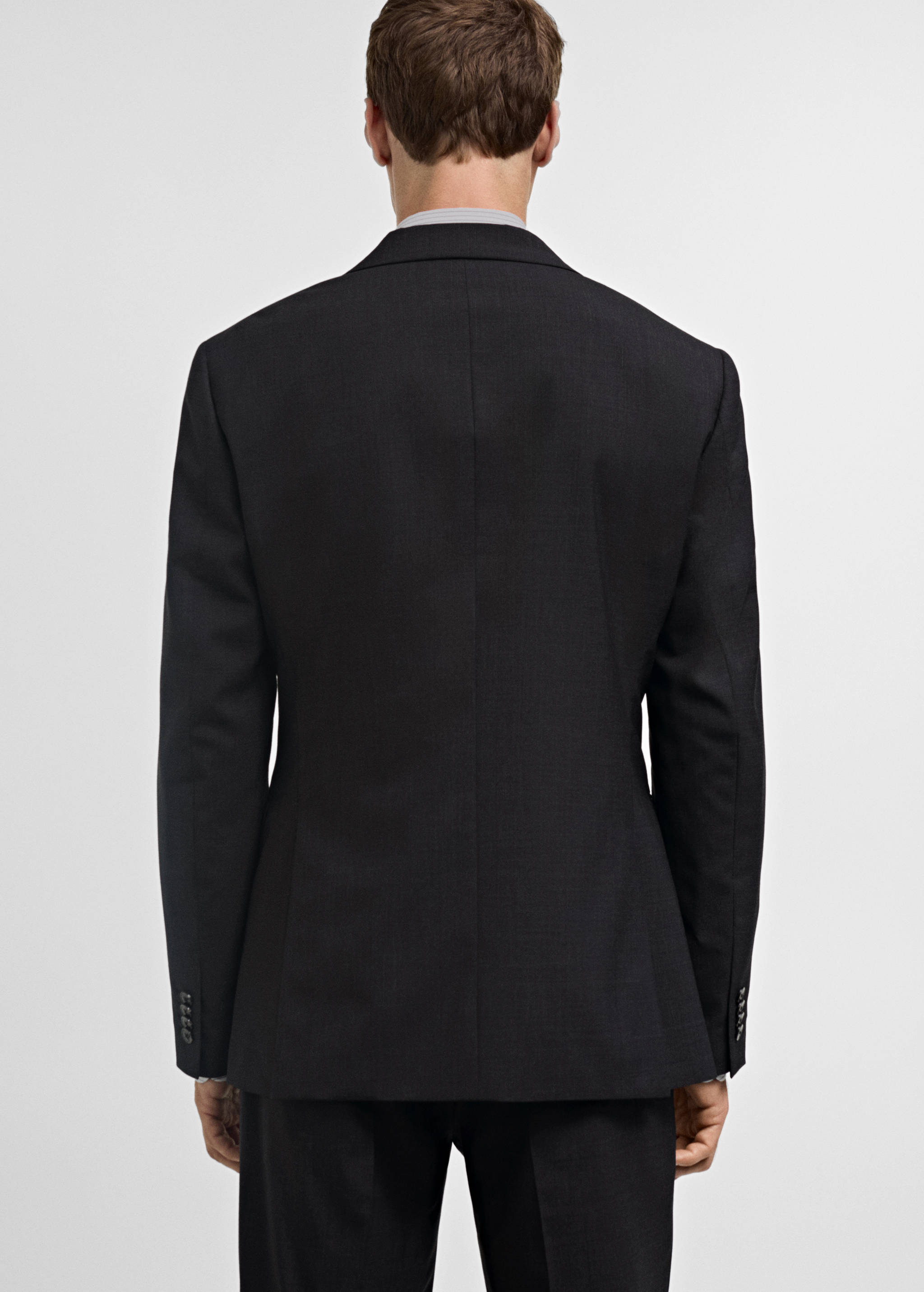 100% 纯羊毛修身西装外套 - null