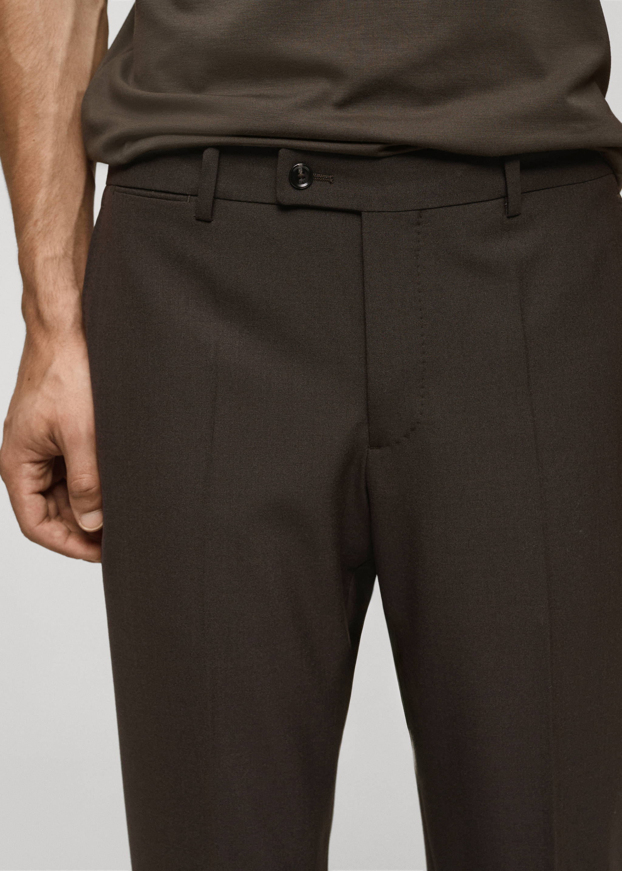 Crease-resistant wool suit pants - Details of the article 1