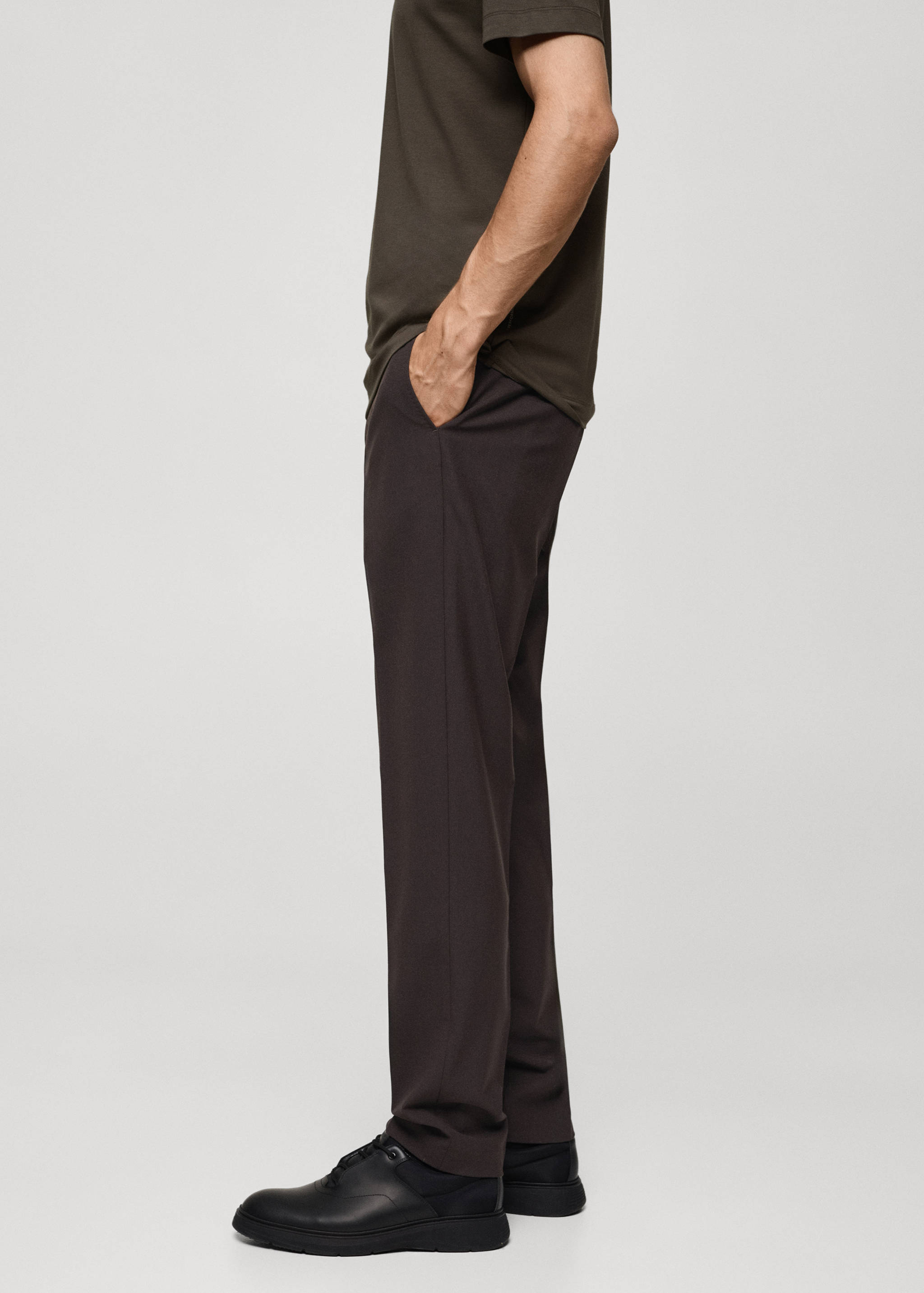 Crease-resistant wool suit pants - Details of the article 2