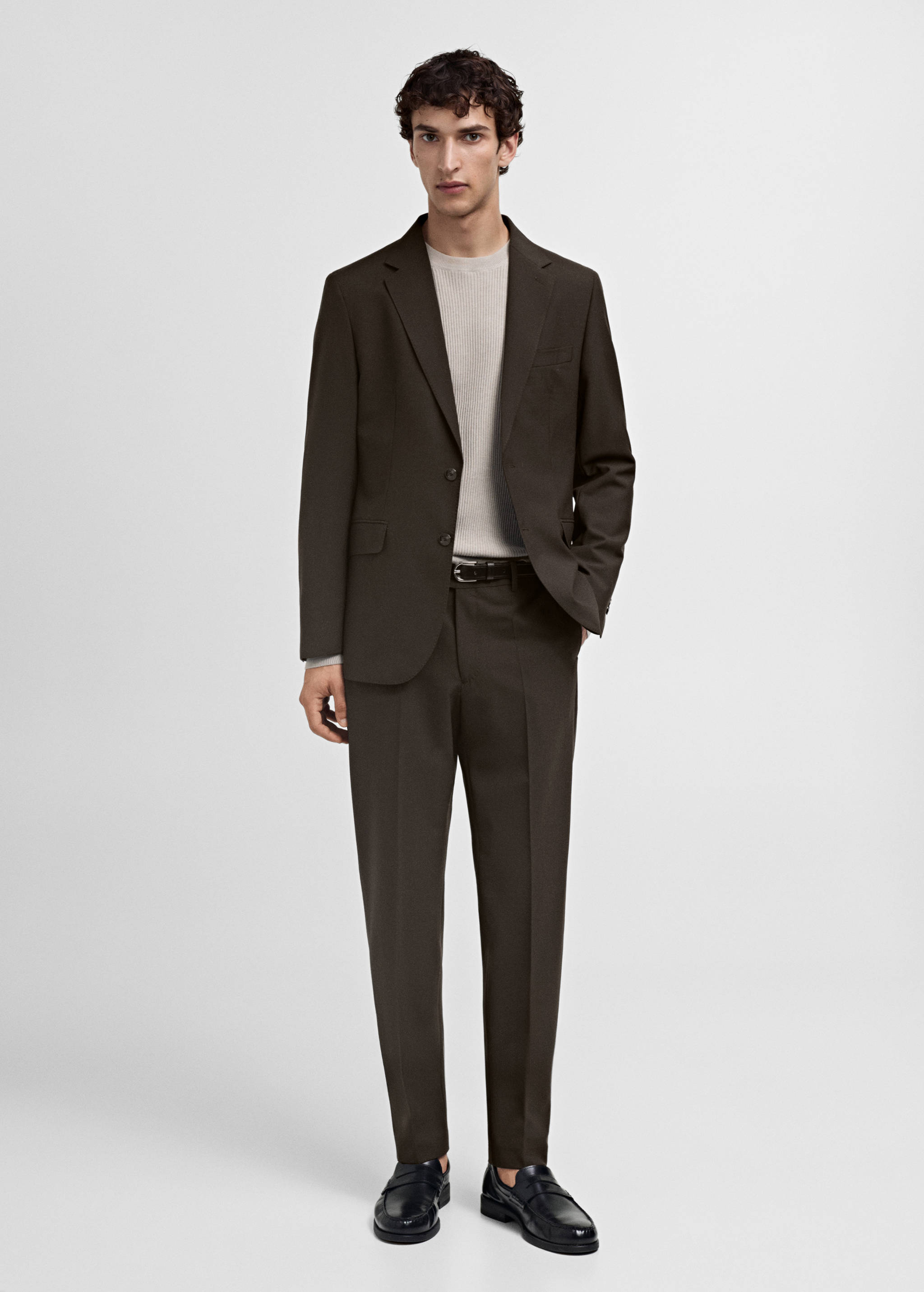 Pantalon costume laine infroissable - Plan général