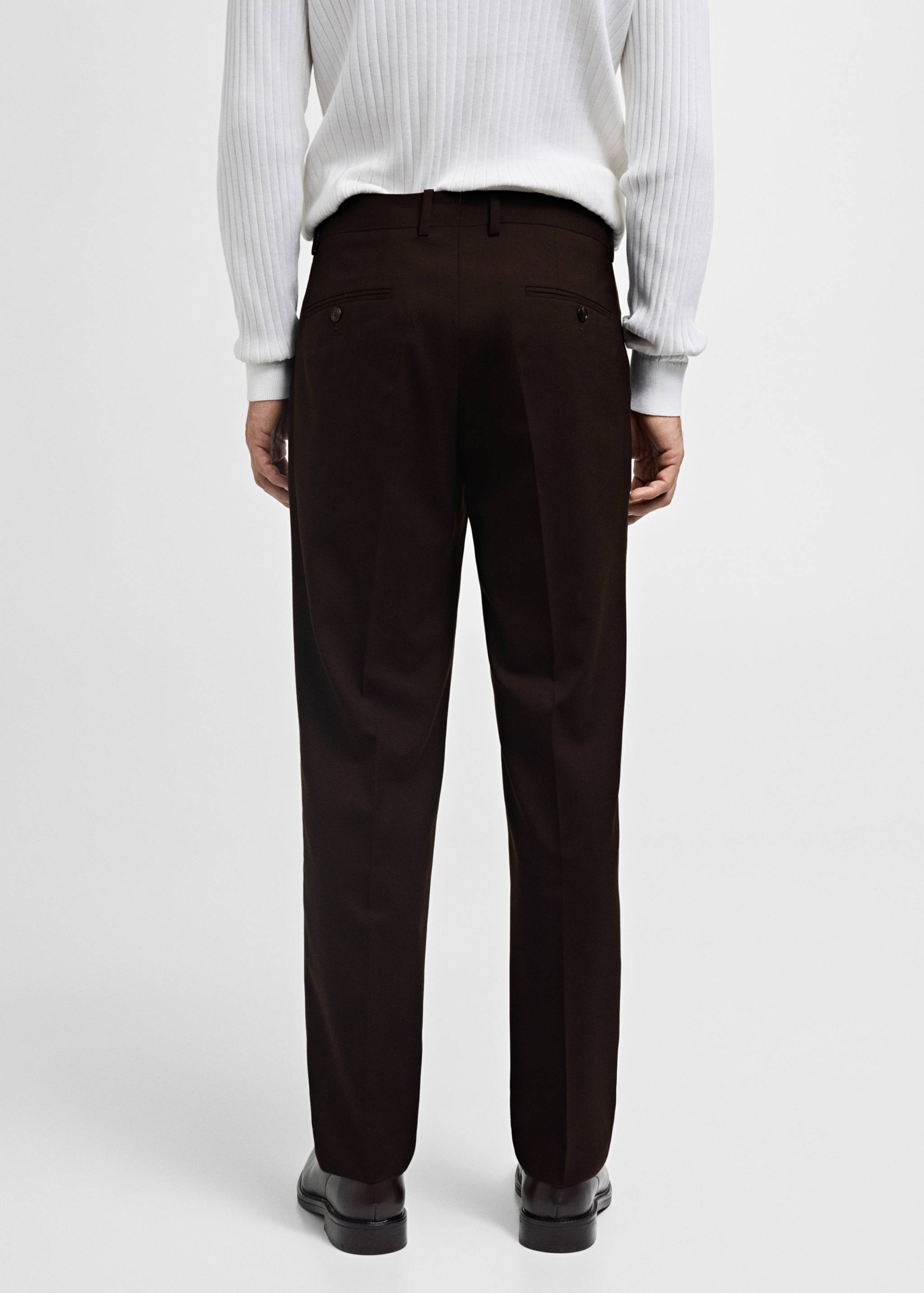 100% wool regular-fit suit trousers - Reverse of the article