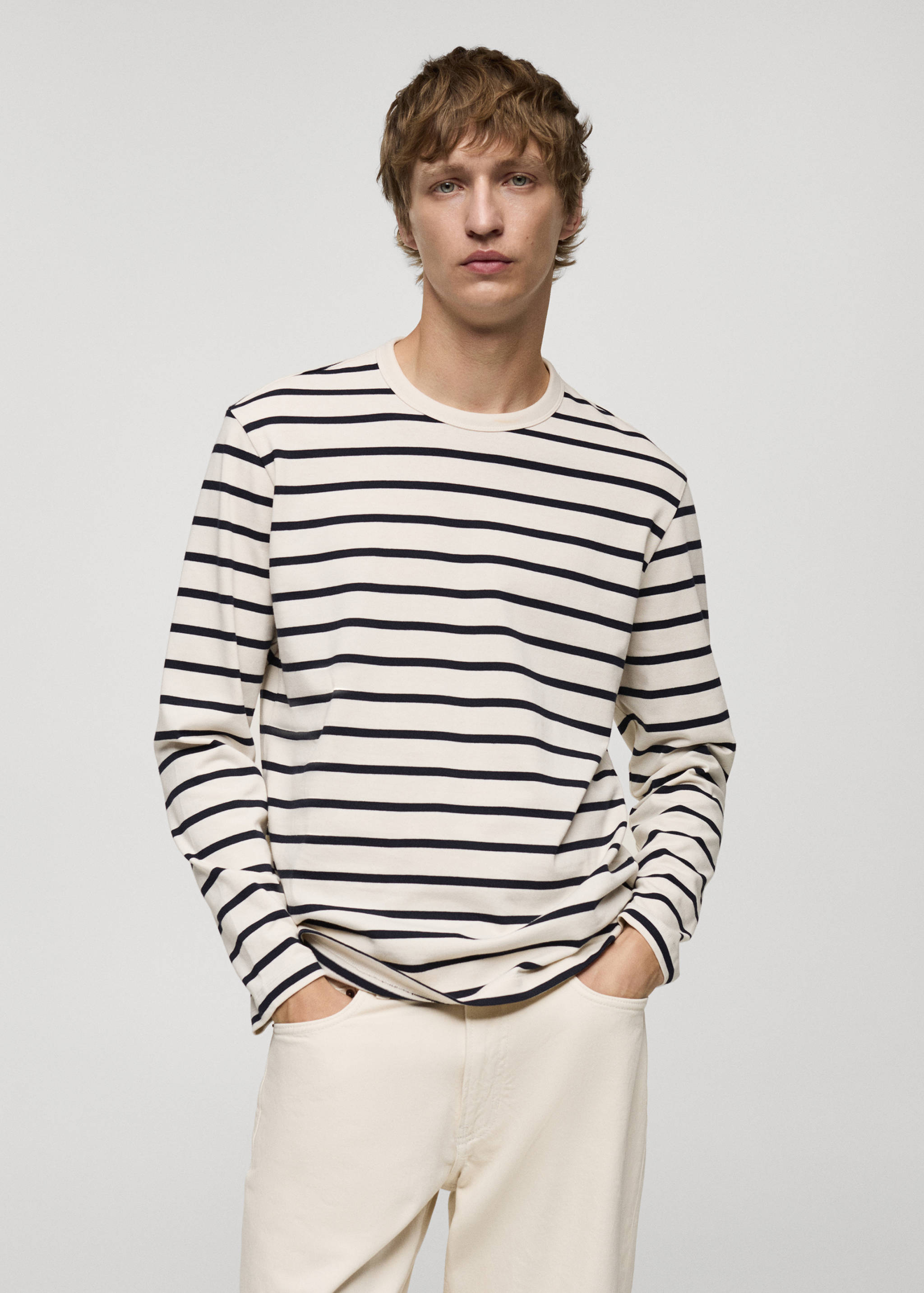 Striped long sleeves t-shirt - Medium plane