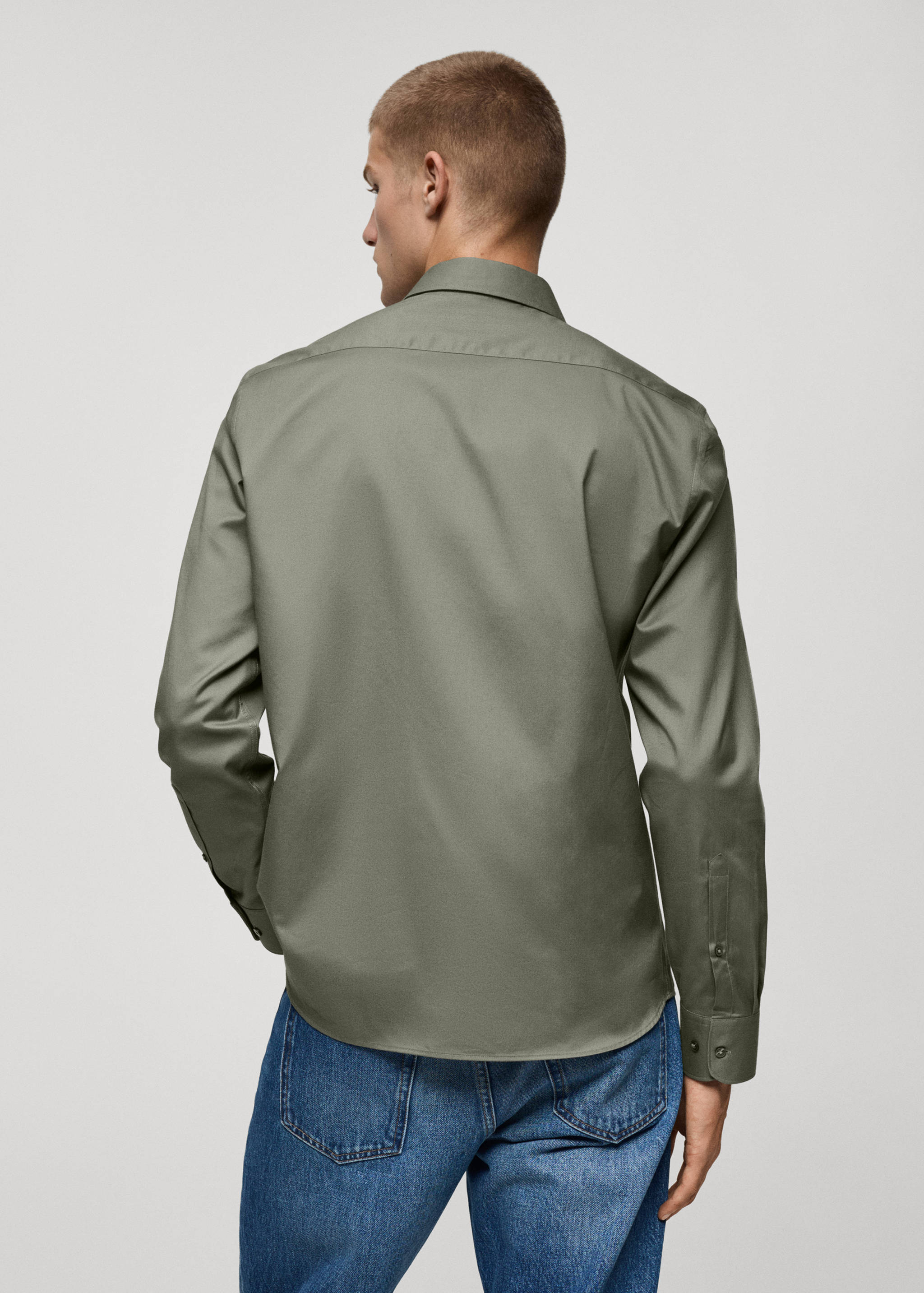 Regular-fit 100% cotton shirt - Reverse of the article