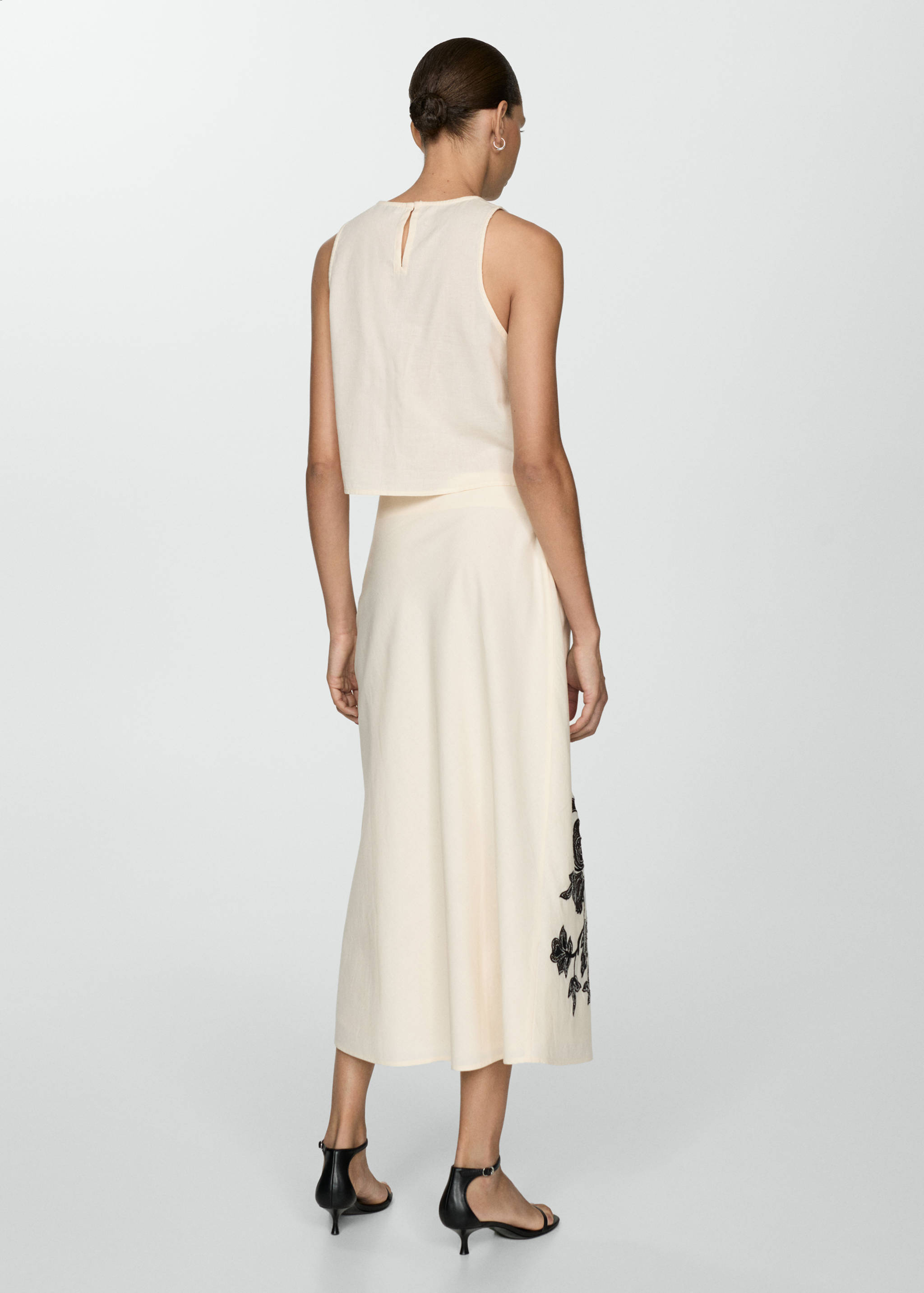 Jupe longue brodée - Verso de l’article