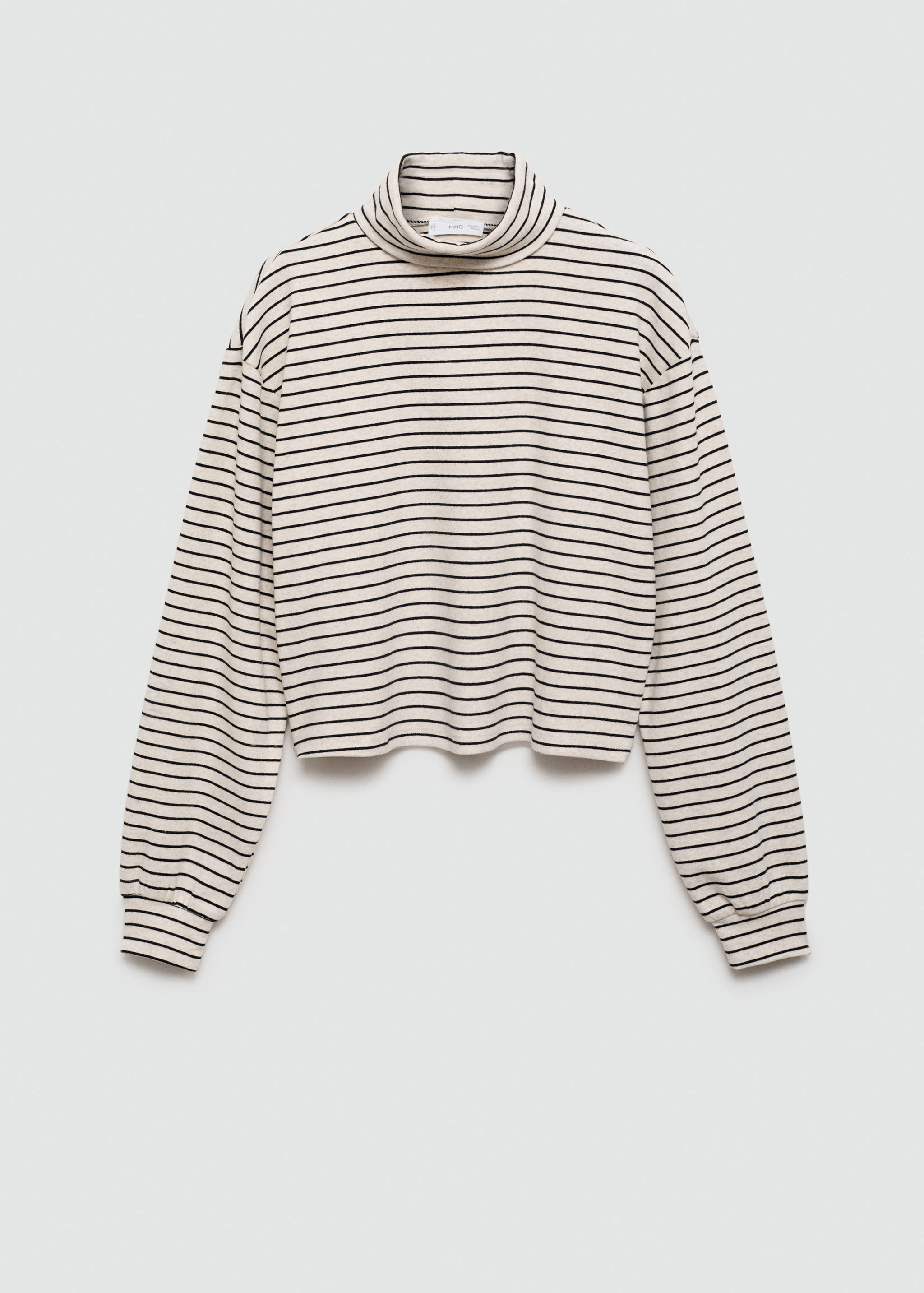 Gestreept T-shirt met col - Artikel zonder model