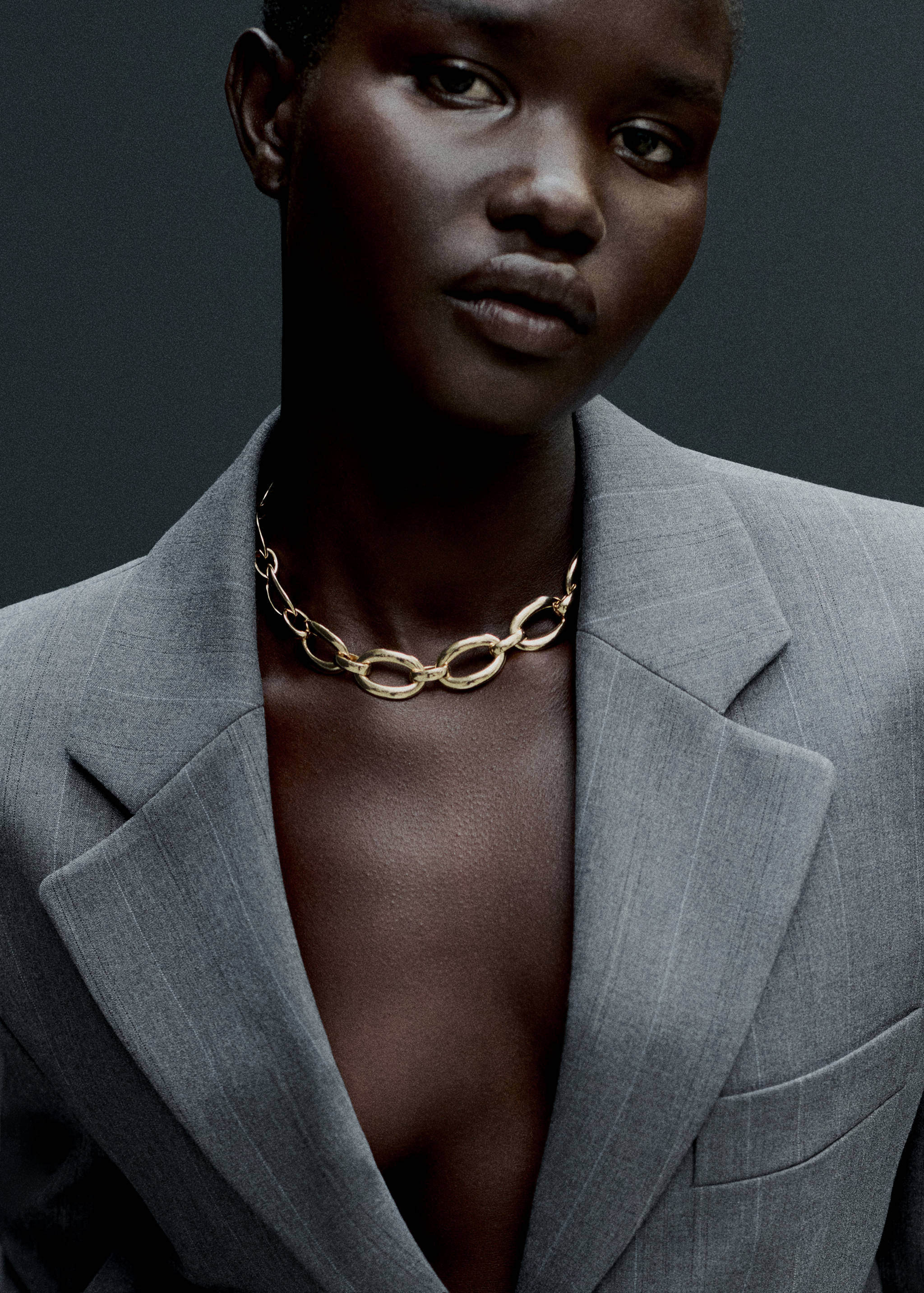 Collar cadenas eslabones - Plano general