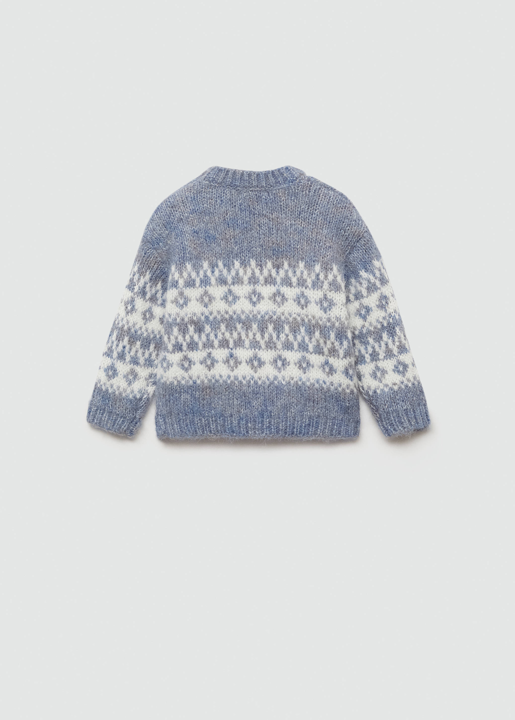 Jacquard knitted sweater - Reverse of the article
