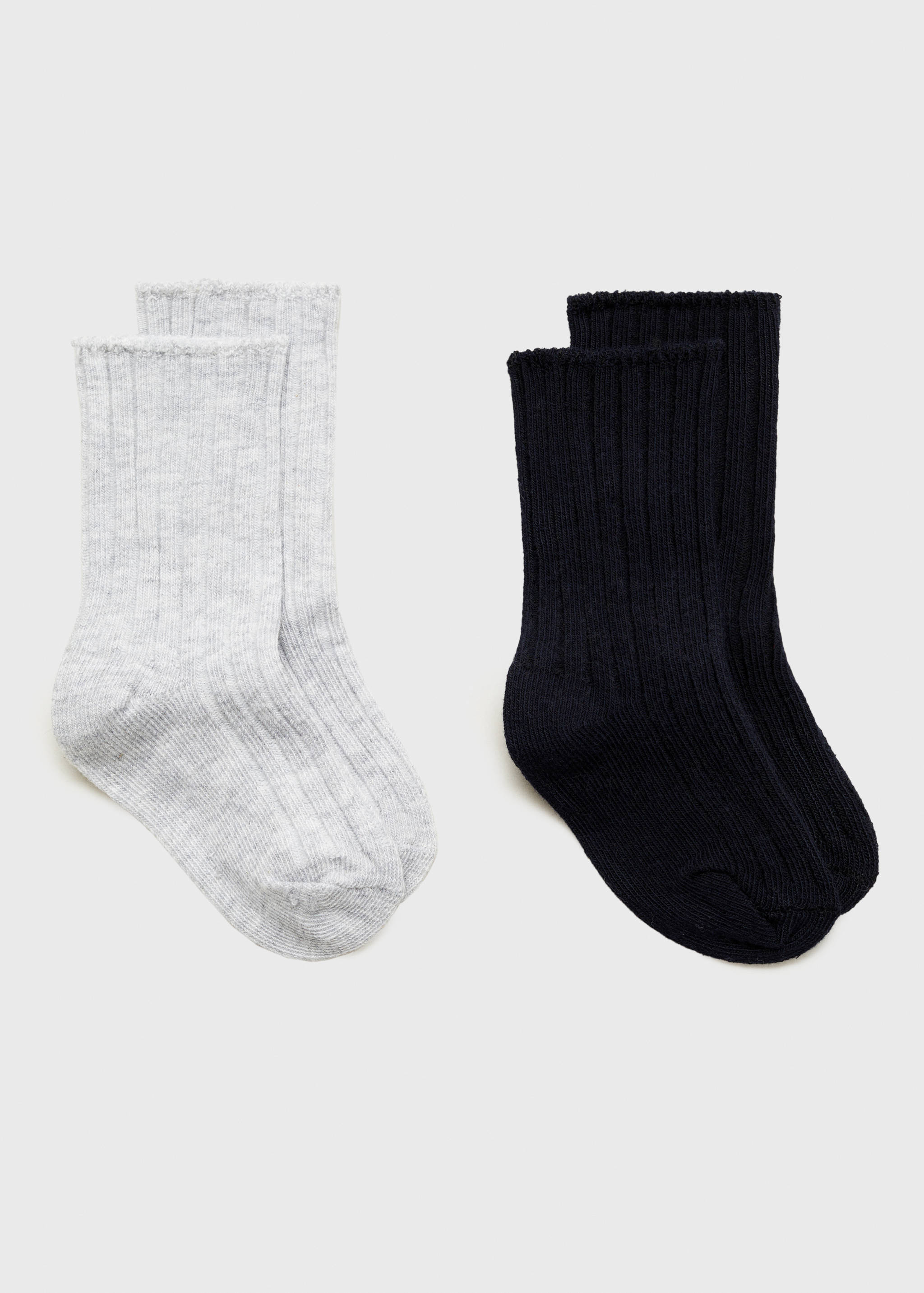 Две пары носков в рубчик - Изделие без модели