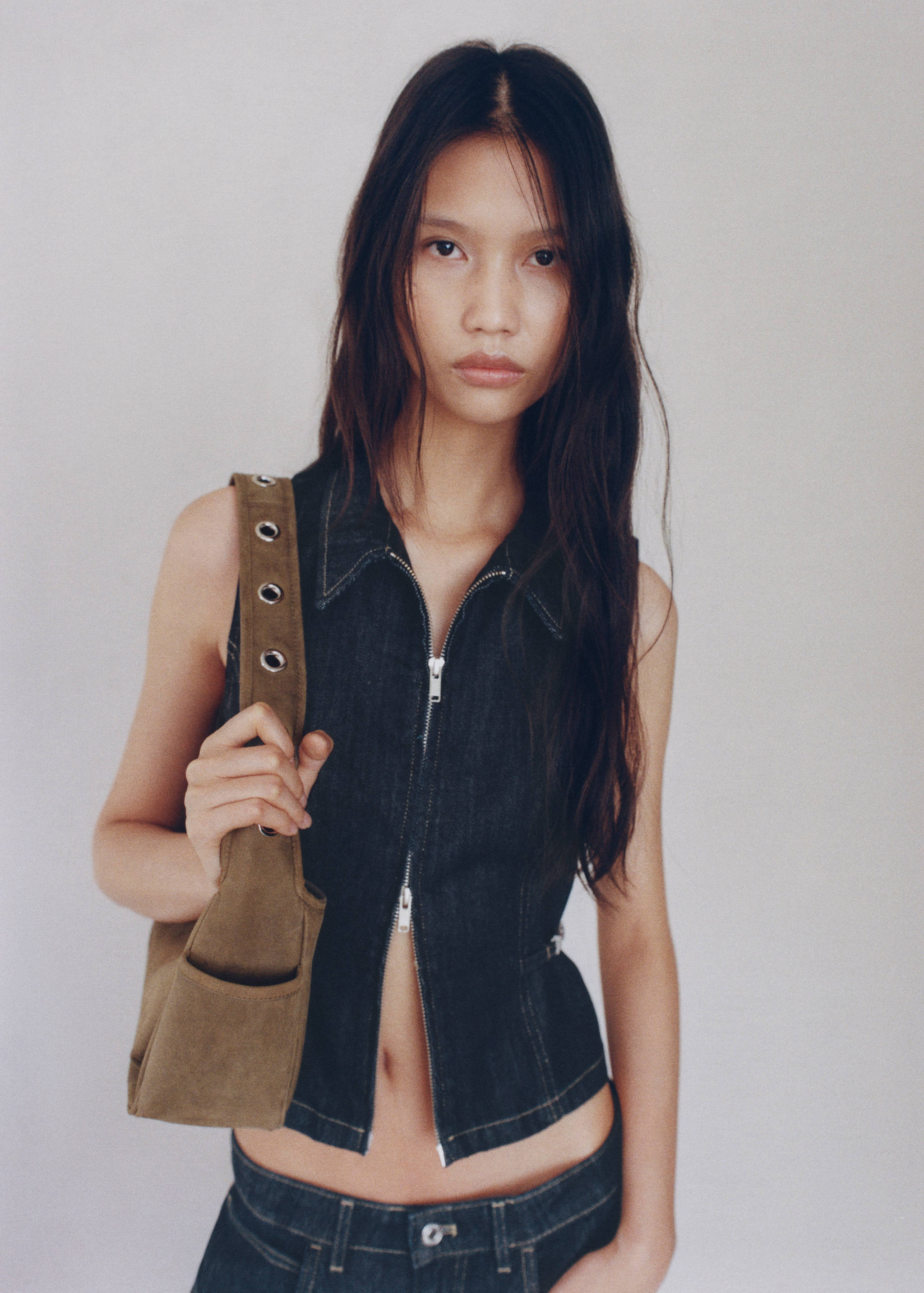 Denim top with metallic detail - Details of the article 7