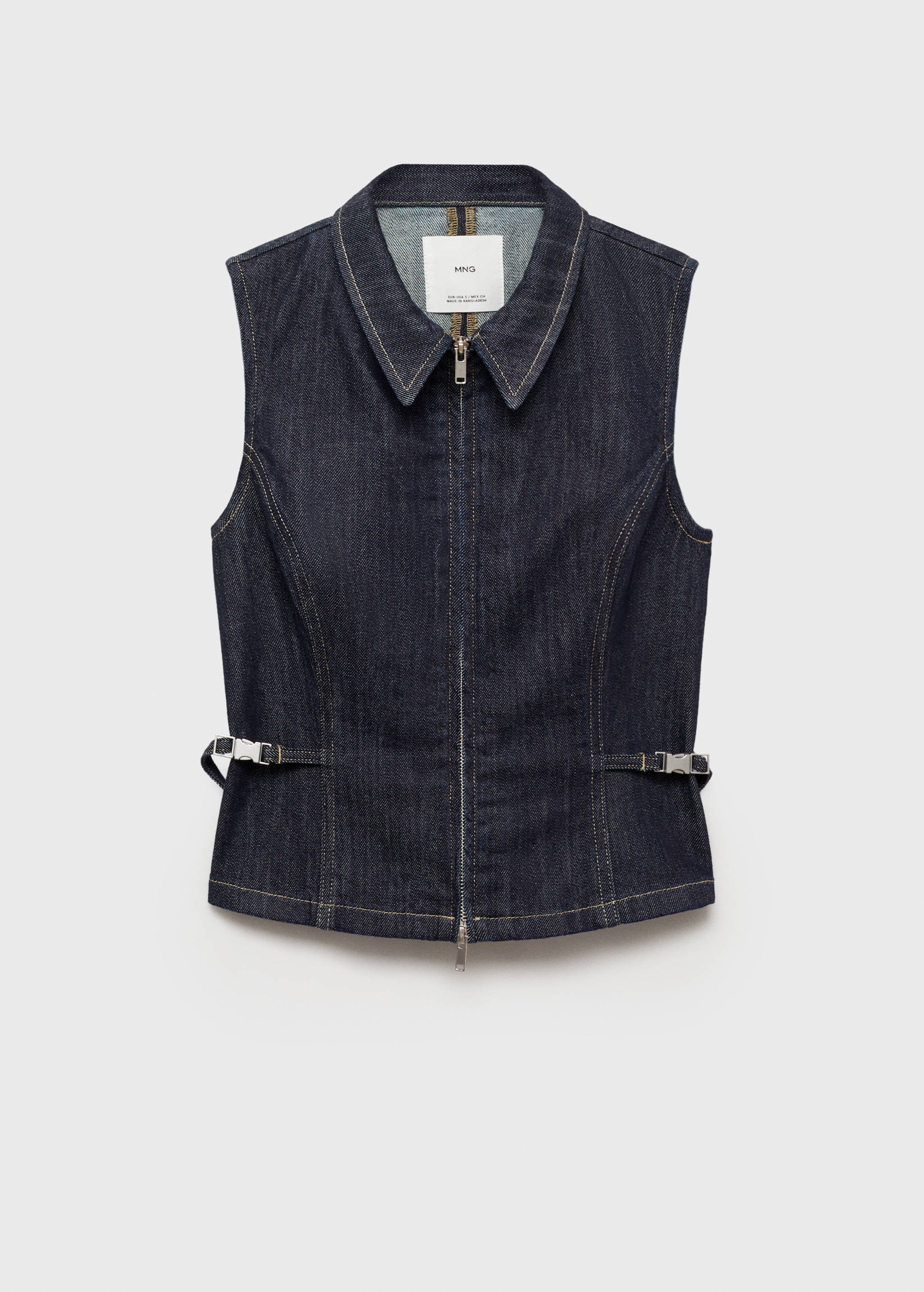 Denim top with metallic detail - Article without model