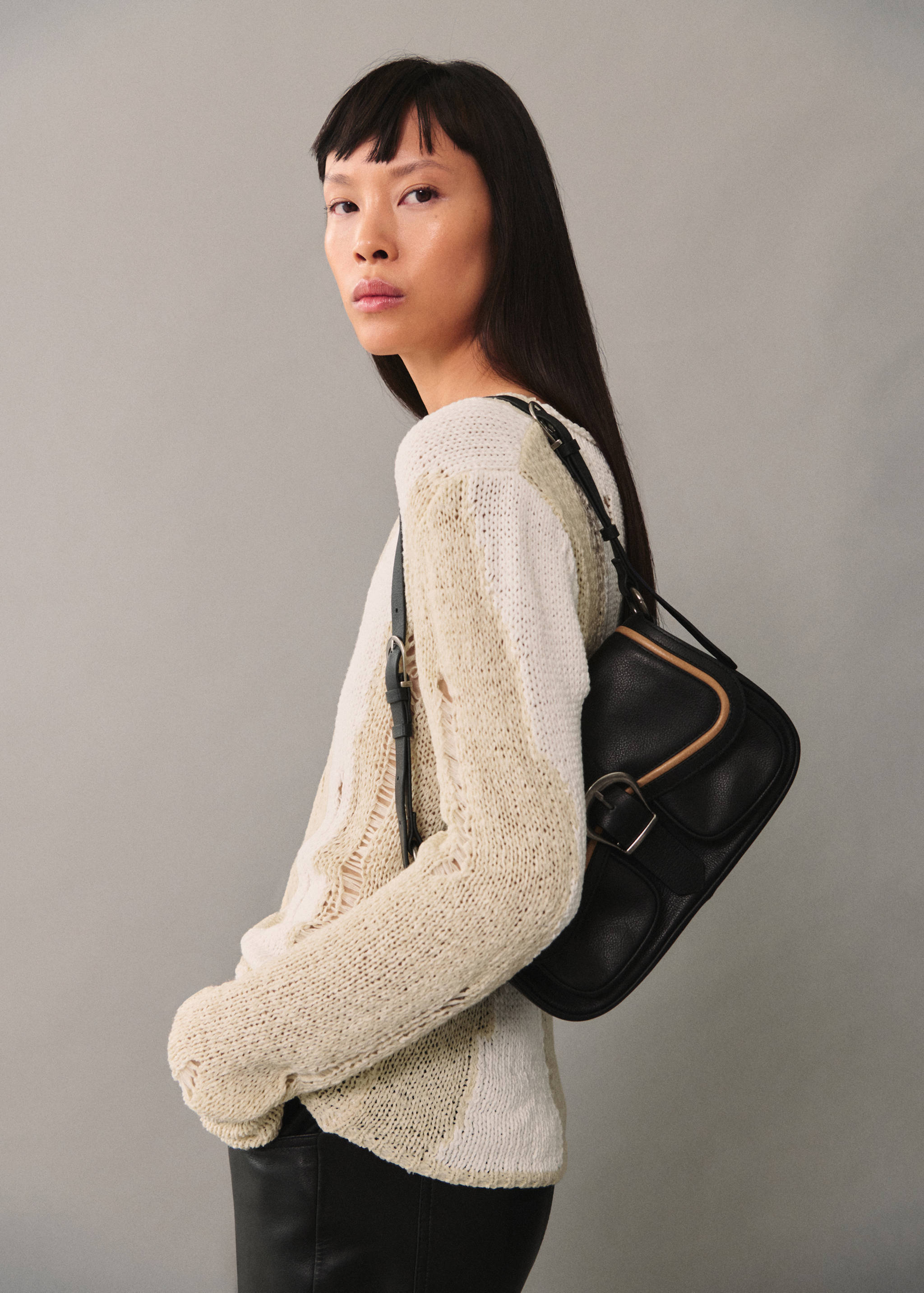 Τσάντα δερμάτινη αγκράφα - Γενικό πλάνο