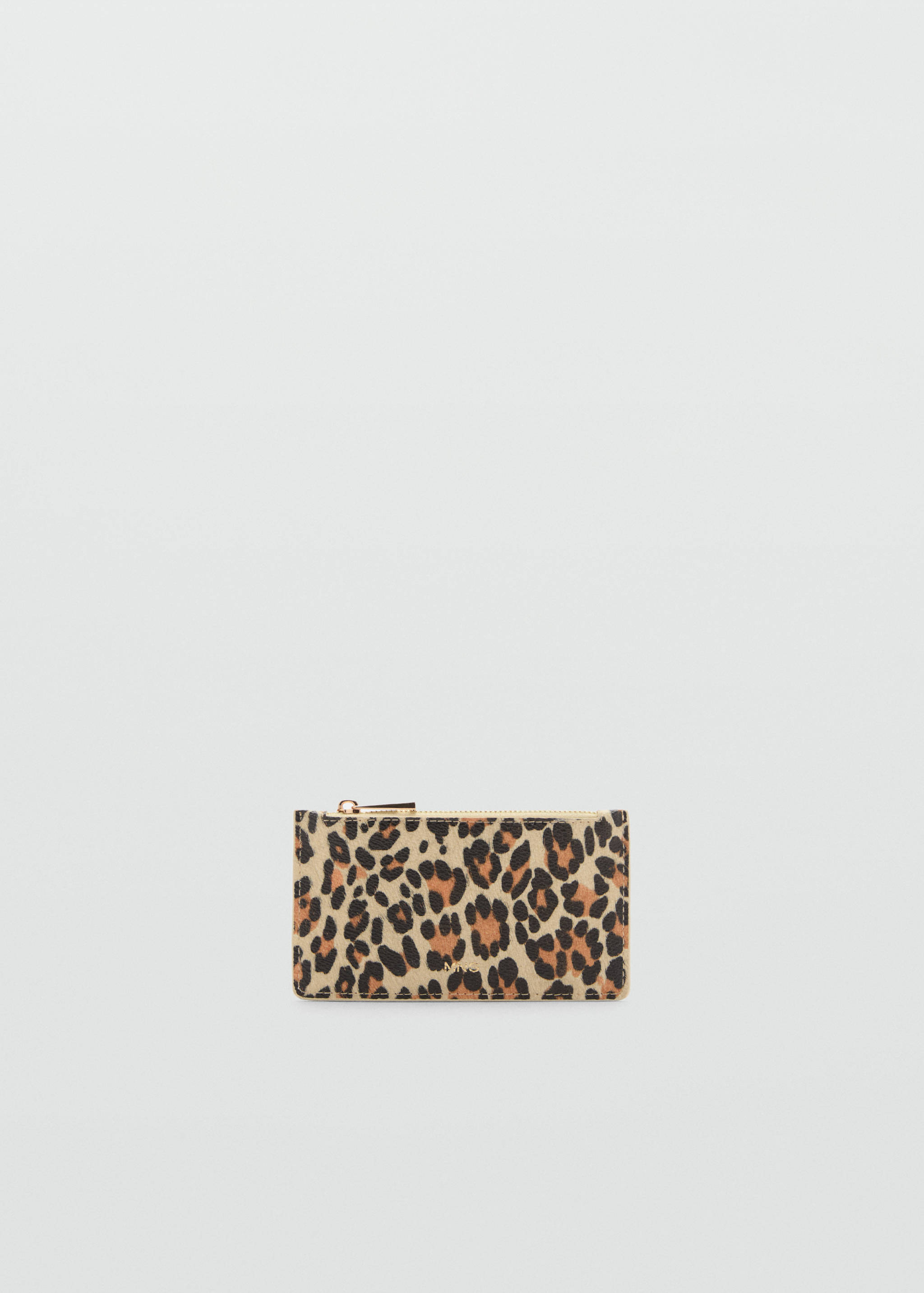 Leopard print faux-leather wallet - Article without model