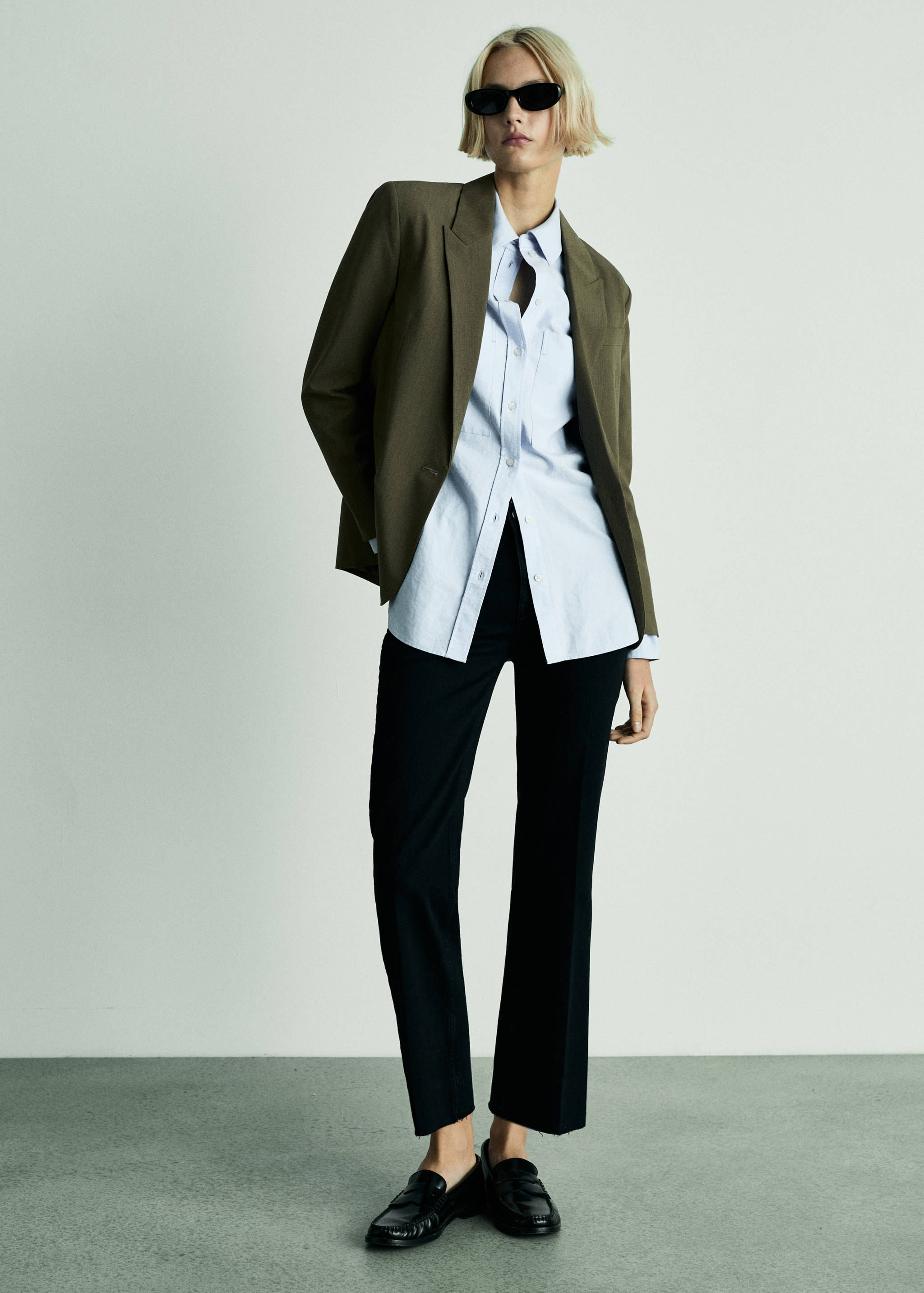 Flared cropped jeans with pockets - General plane