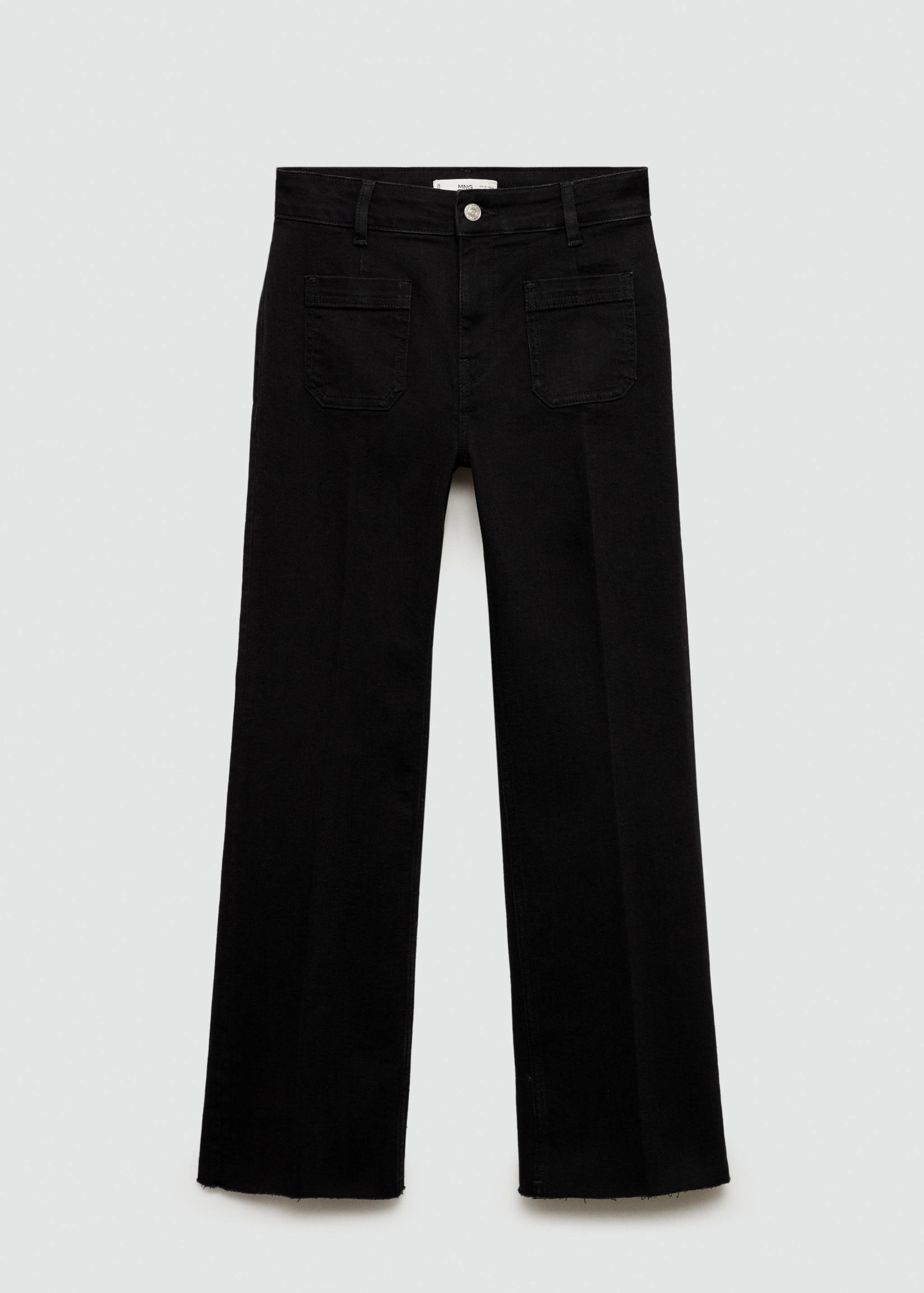 Flared cropped jeans with pockets - Article without model