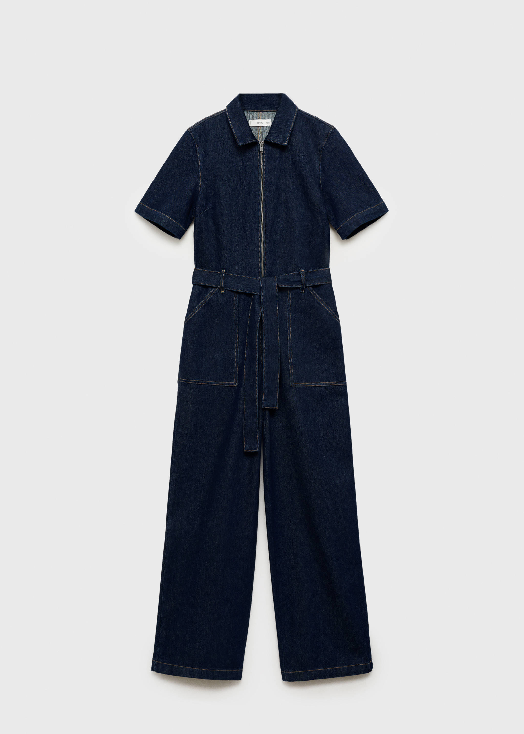 Rinse-wash denim jumpsuit - Article without model