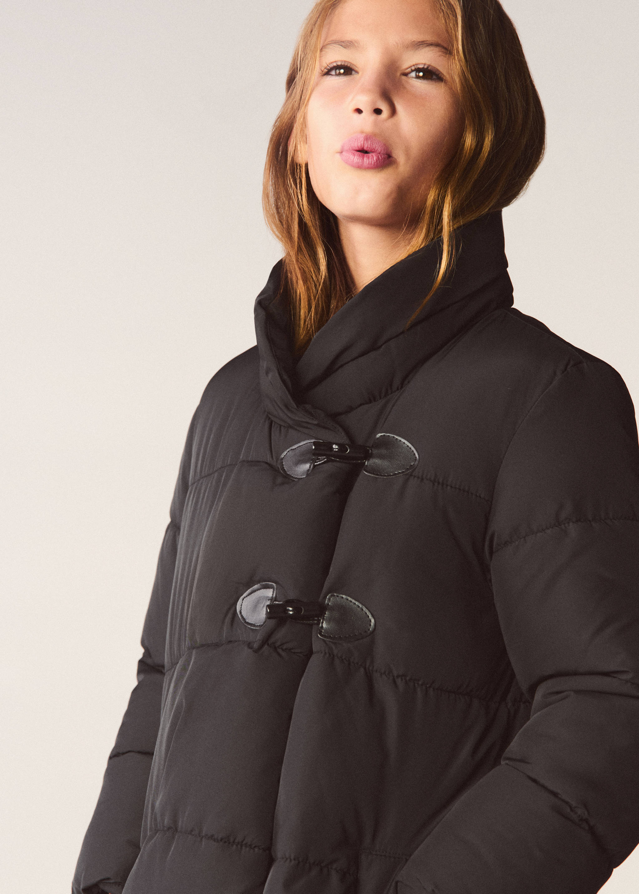 Puffer buttoned coat - Details of the article 5