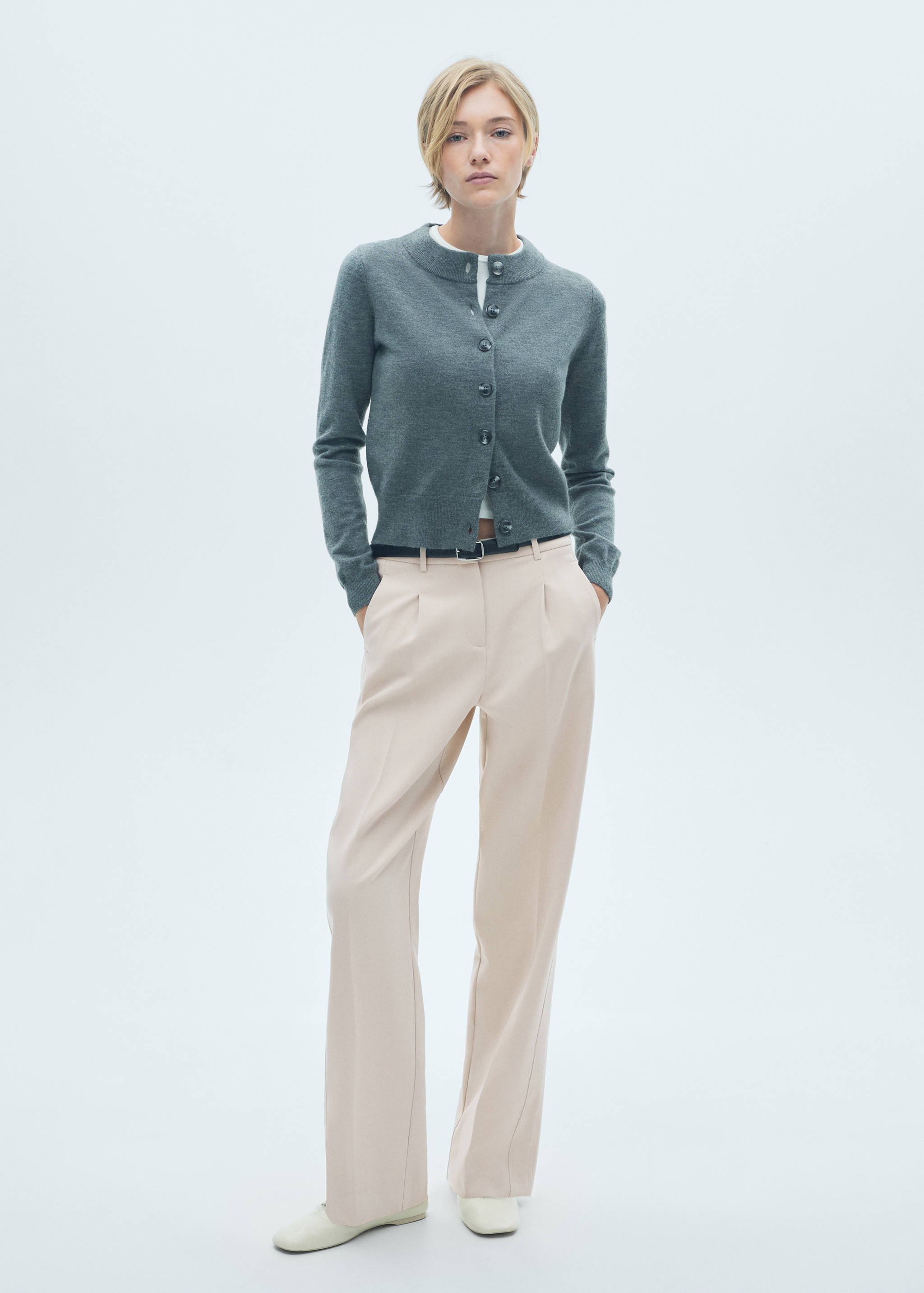 Straight-fit pleated pants - General plane
