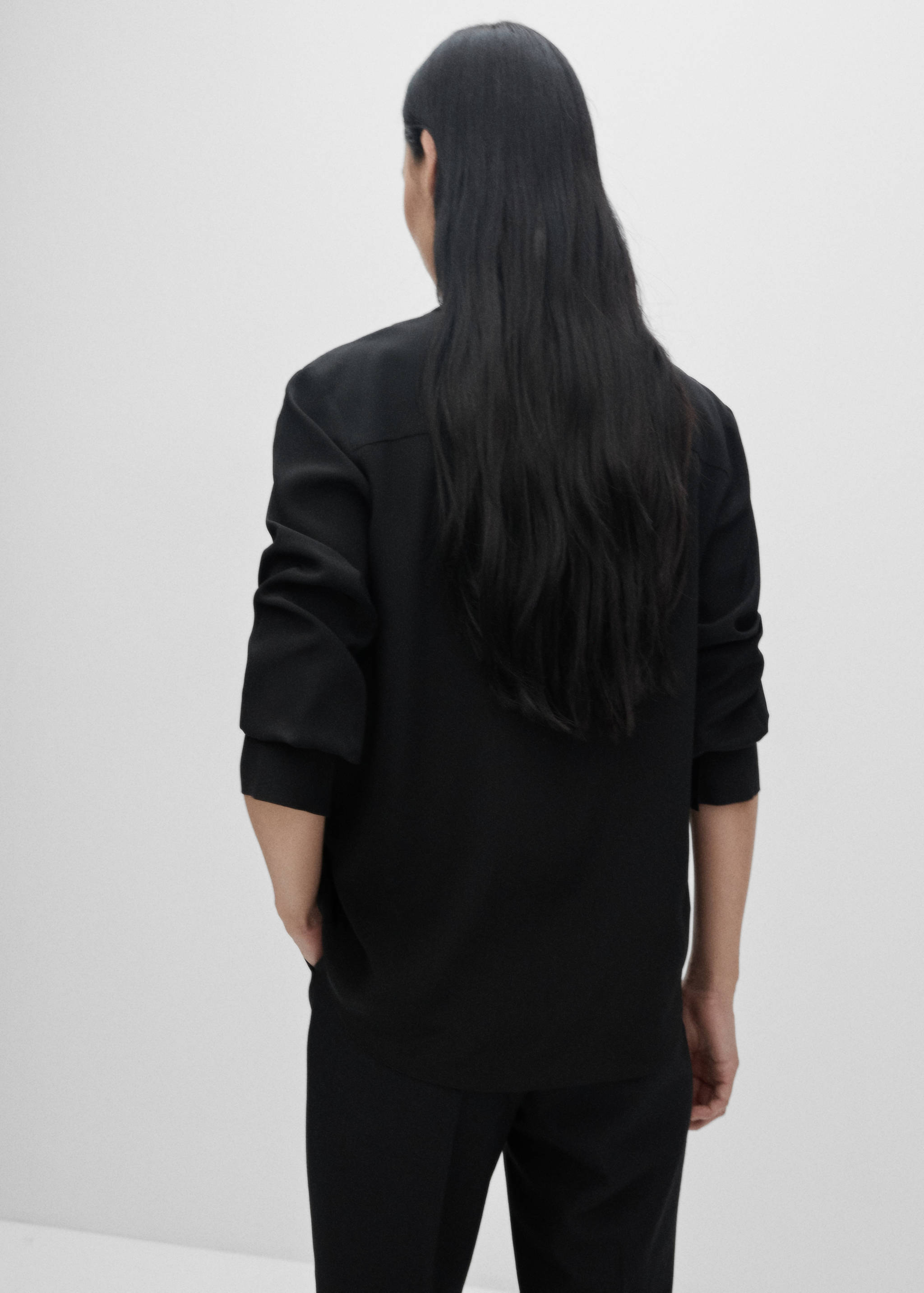 100% silk shirt - Reverse of the article