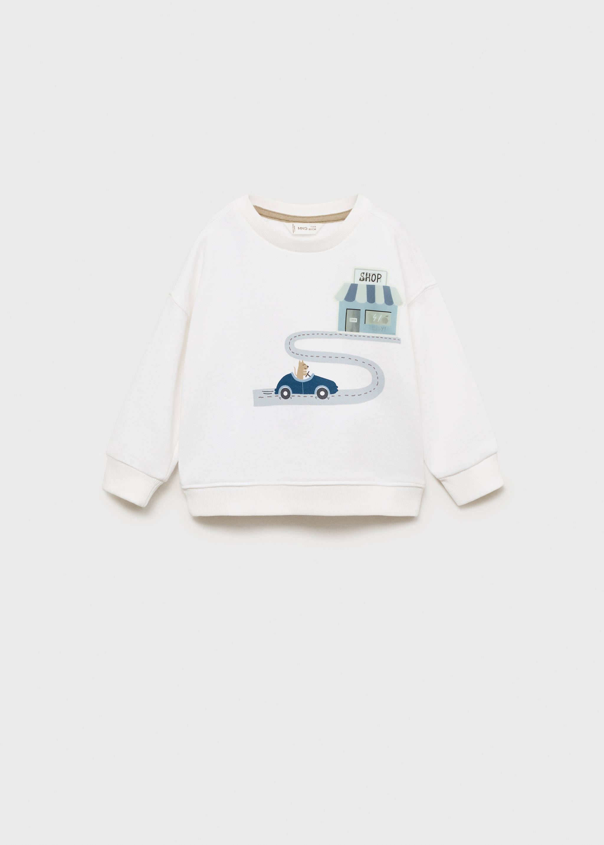 Printed cotton sweatshirt - Article without model
