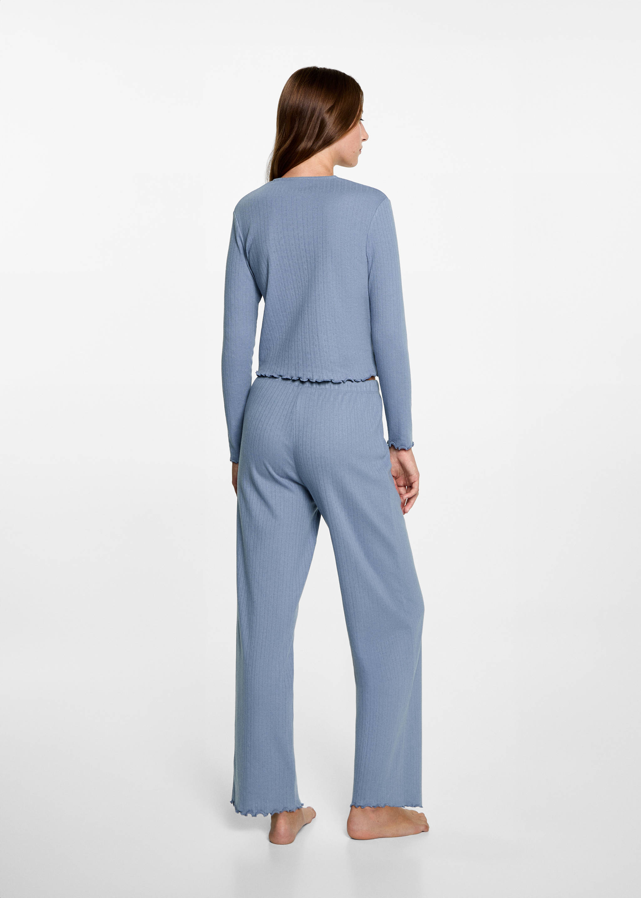 Πιτζάμα μακριά ribbed - Πίσω όψη προϊόντος